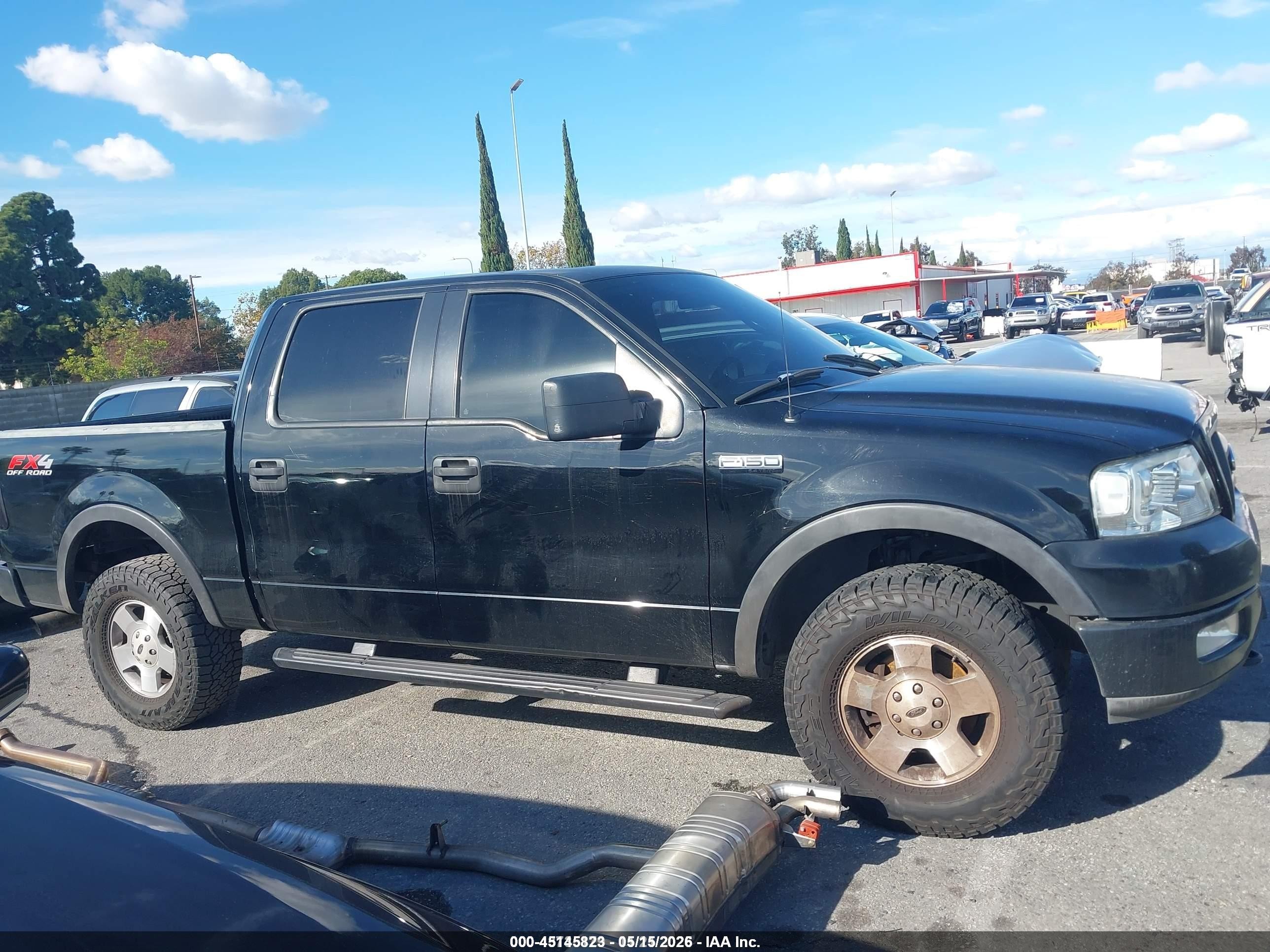2005 Ford F-150 Fx4/lariat/xlt Black vin: 1FTPW14545KC00061