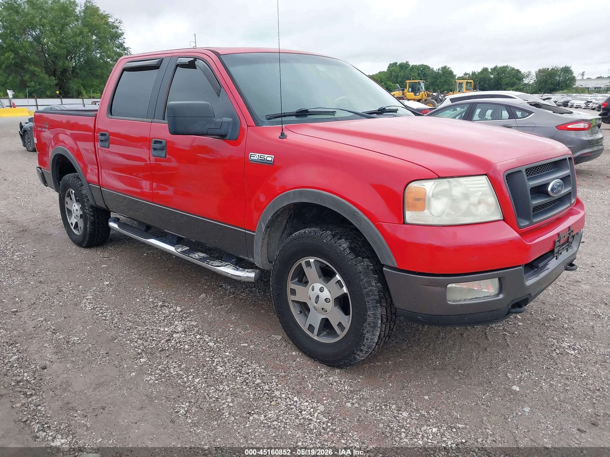 2005 Ford F-150 Fx4/lariat/xlt Красный vin: 1FTPW14545KC87993