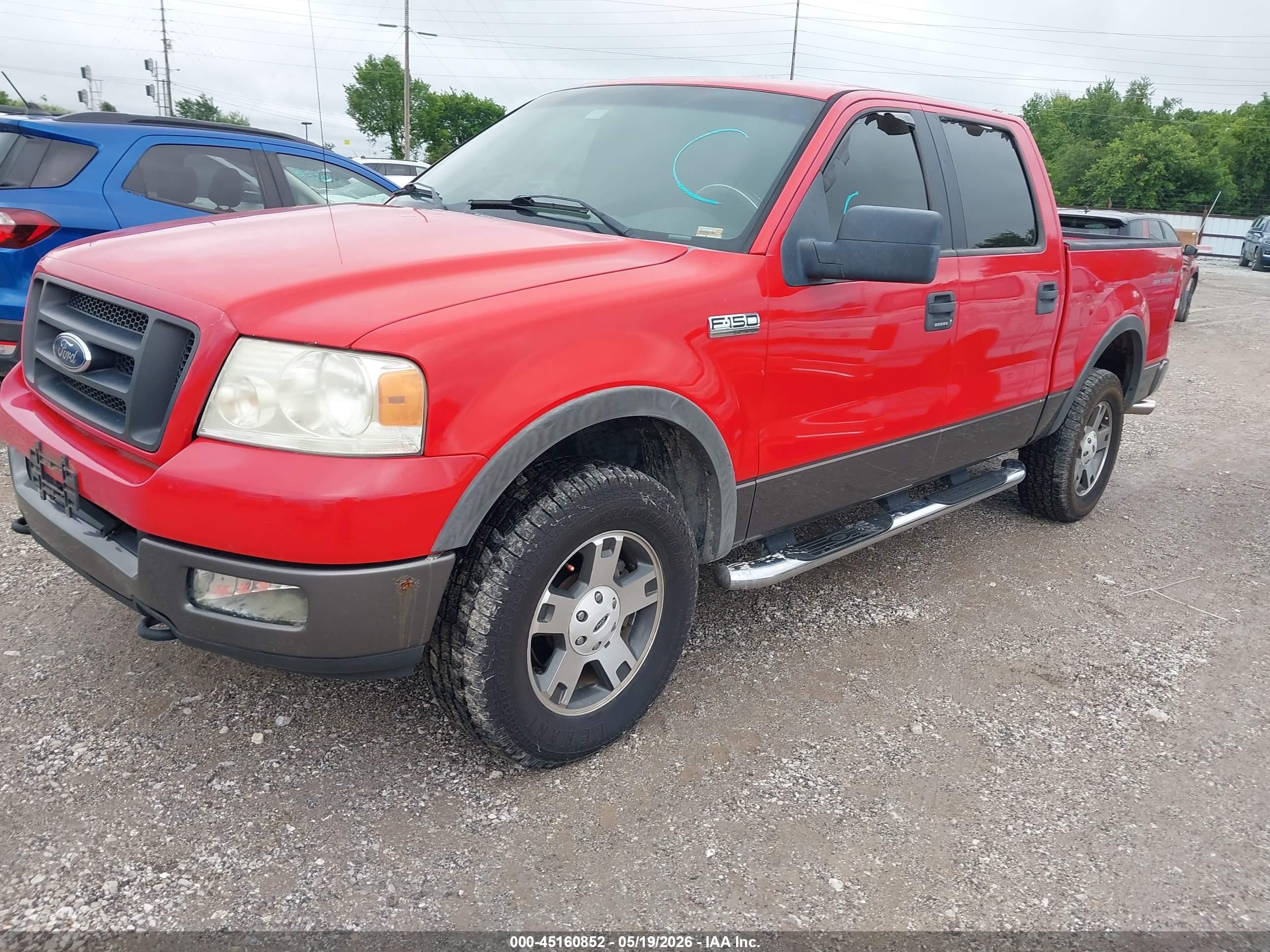 2005 Ford F-150 Fx4/lariat/xlt Red vin: 1FTPW14545KC87993