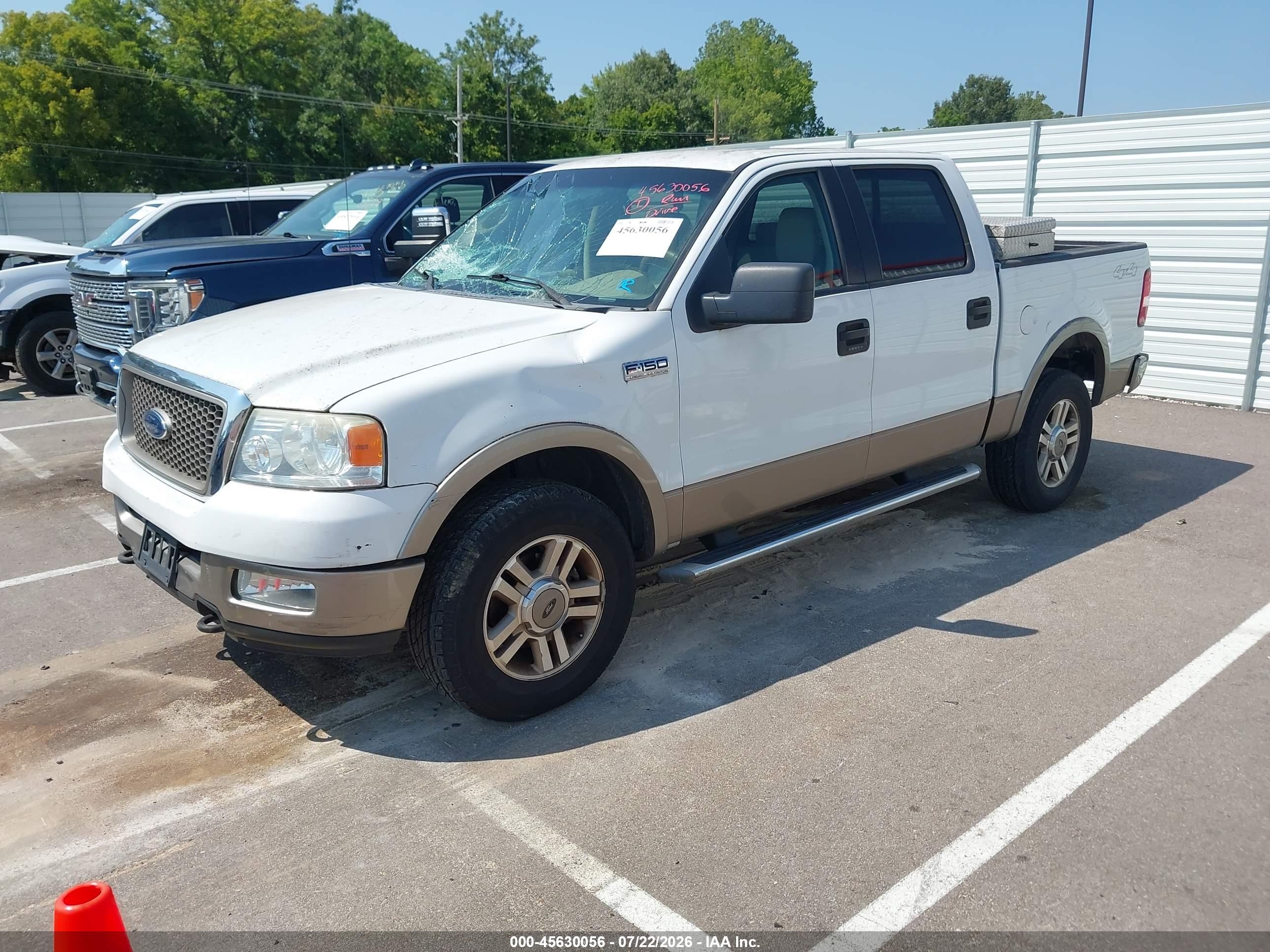 2005 Ford F-150 Fx4/lariat/xlt White vin: 1FTPW14545KE20588