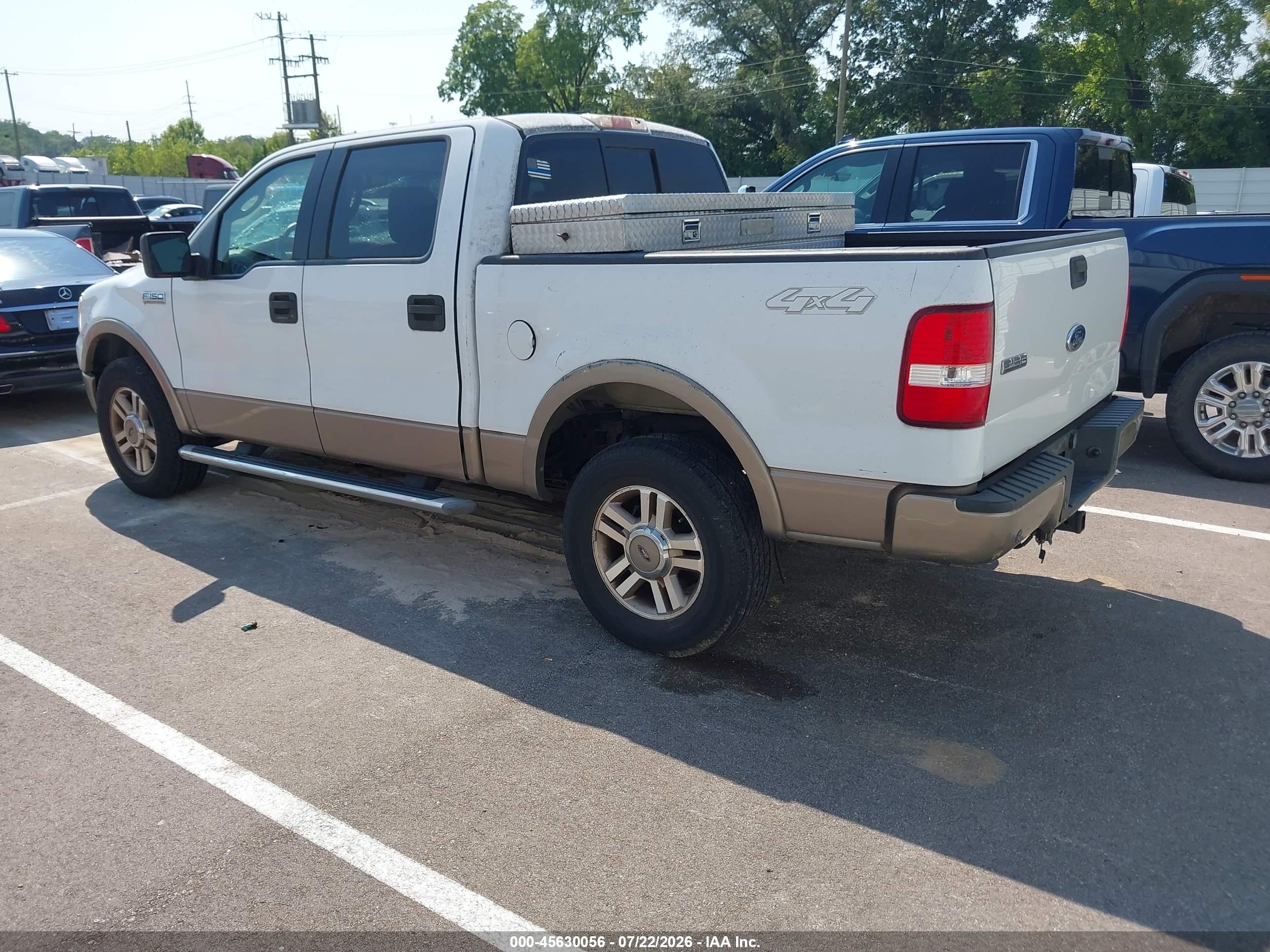 2005 Ford F-150 Fx4/lariat/xlt White vin: 1FTPW14545KE20588