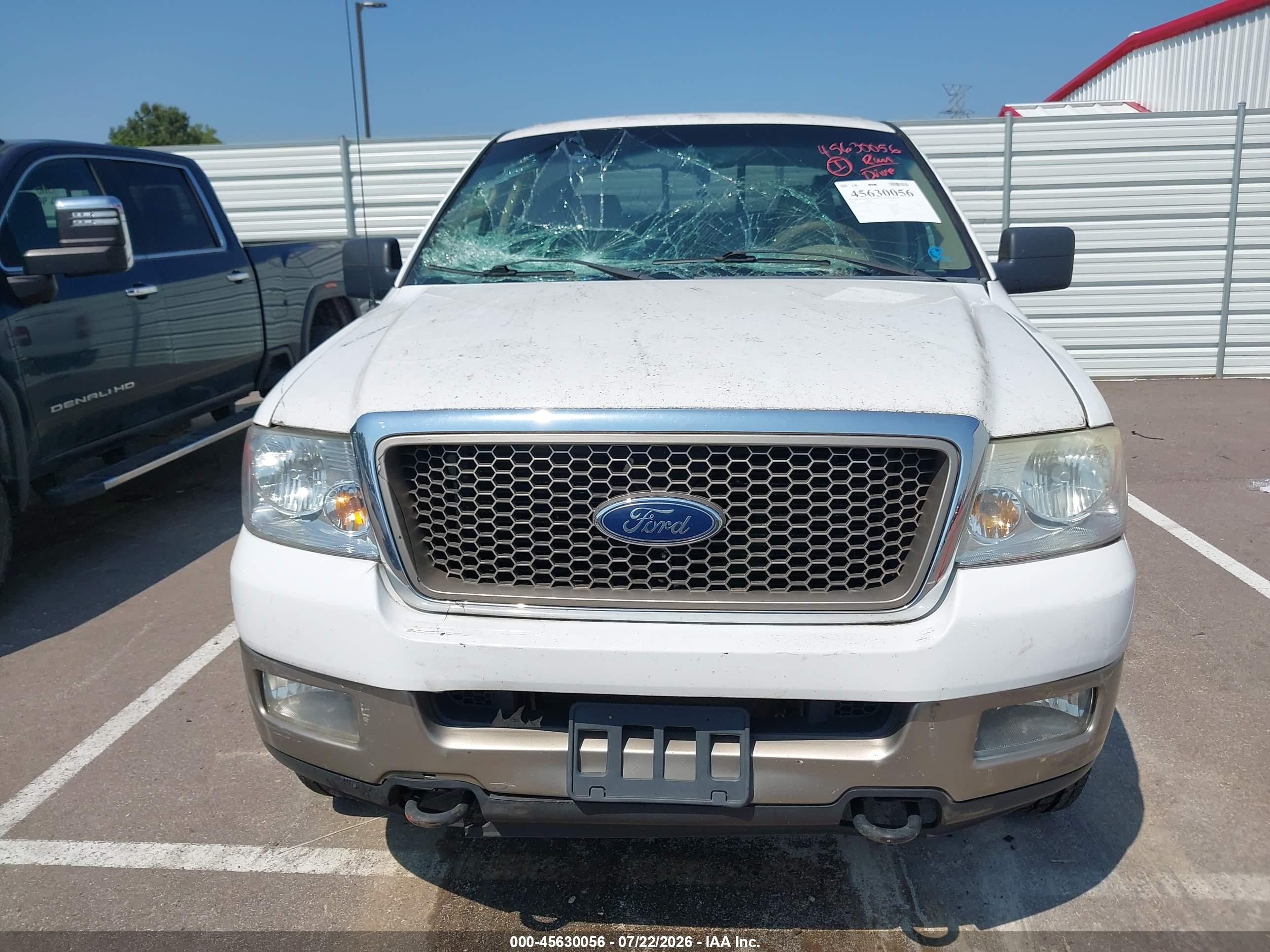 2005 Ford F-150 Fx4/lariat/xlt White vin: 1FTPW14545KE20588