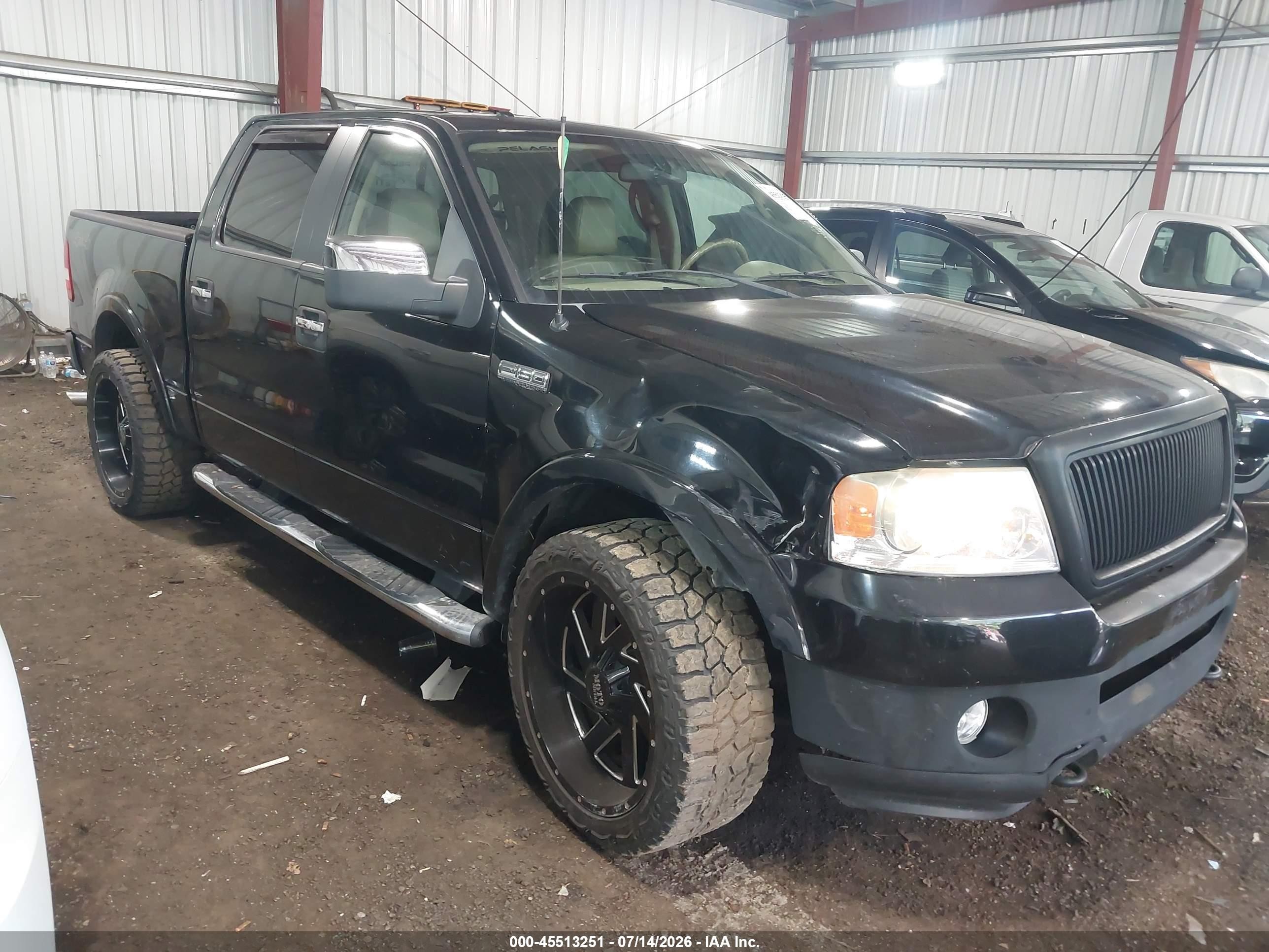 2006 Ford F-150 Fx4/lariat/xlt Black vin: 1FTPW14546FB78590
