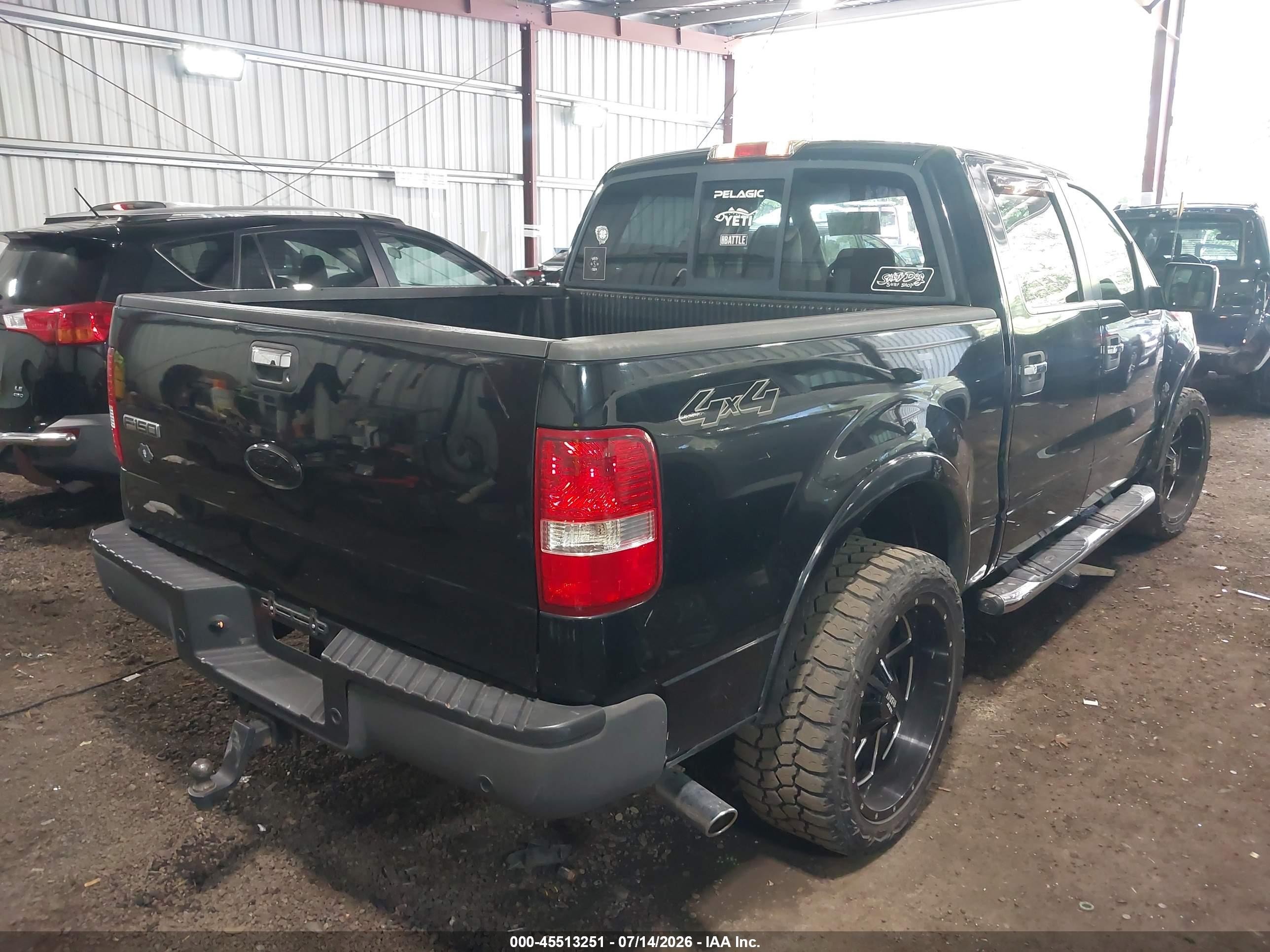 2006 Ford F-150 Fx4/lariat/xlt Black vin: 1FTPW14546FB78590