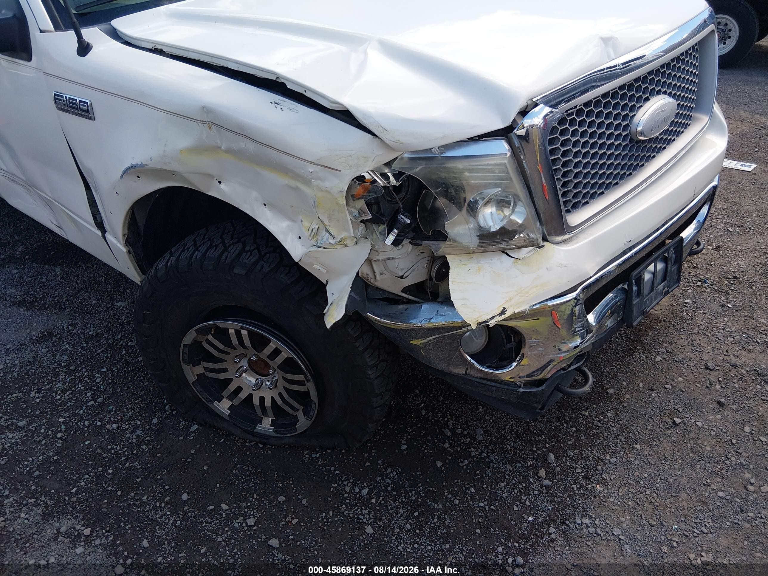 2008 Ford F-150 60th Anniversary/fx4/king Ranch/lariat/limited/xlt White vin: 1FTPW14548FB23558