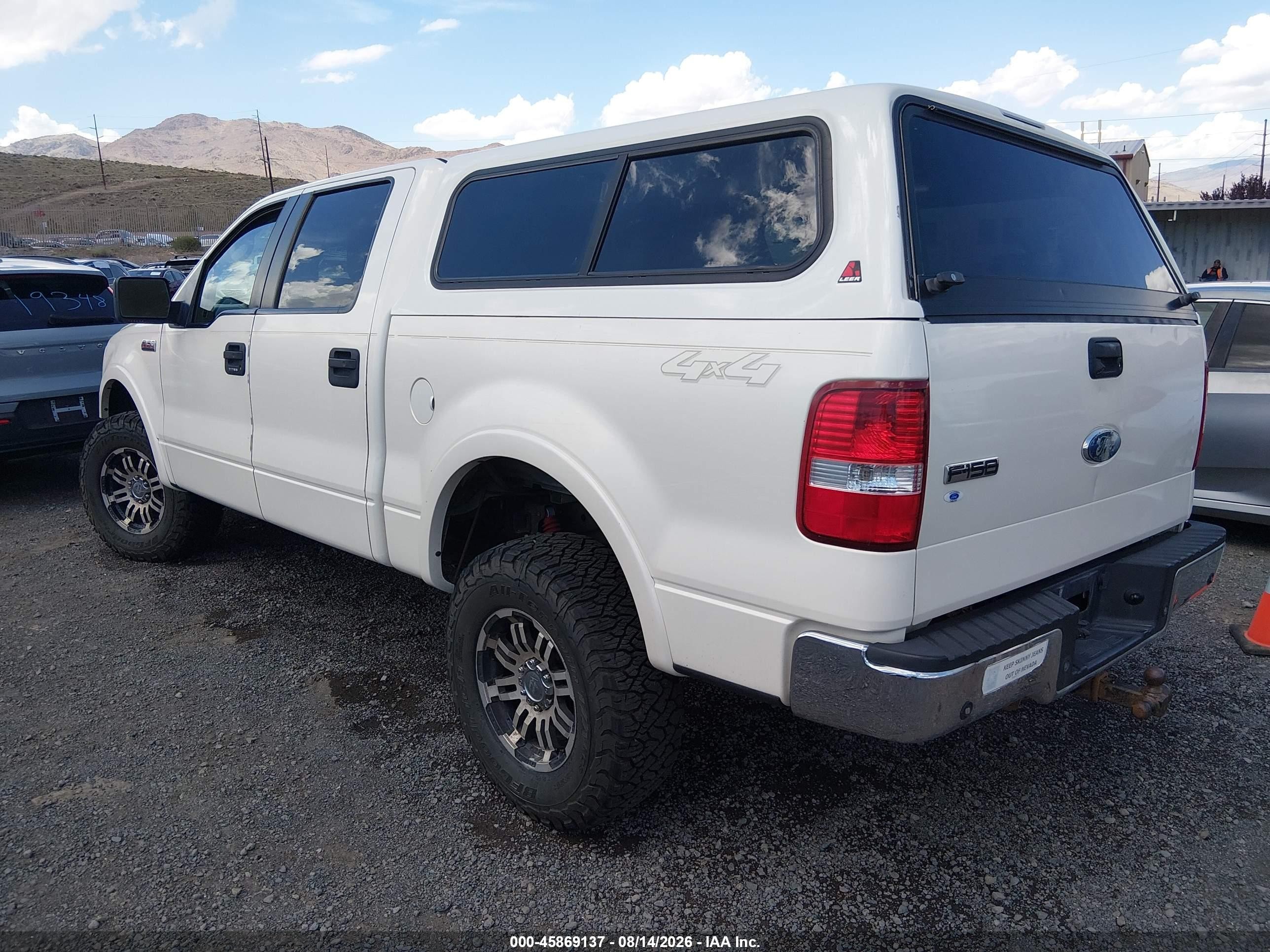 2008 Ford F-150 60th Anniversary/fx4/king Ranch/lariat/limited/xlt White vin: 1FTPW14548FB23558