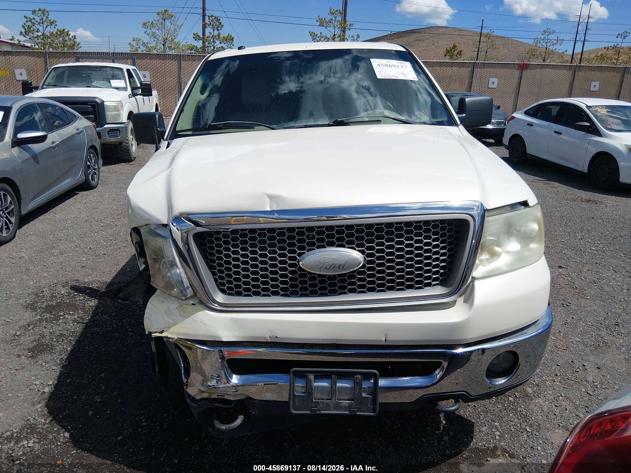 2008 Ford F-150 60th Anniversary/fx4/king Ranch/lariat/limited/xlt White vin: 1FTPW14548FB23558