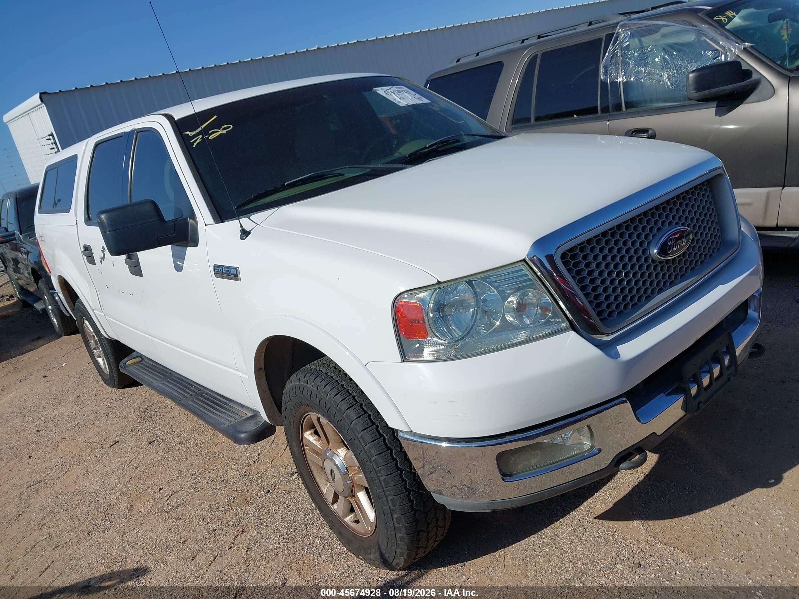 2004 Ford F-150   Белый vin: 1FTPW14554KB70552