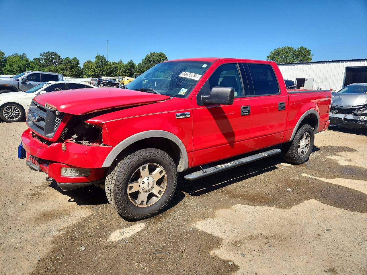 2004 Ford F150 Supercrew Red vin: 1FTPW14554KB79493