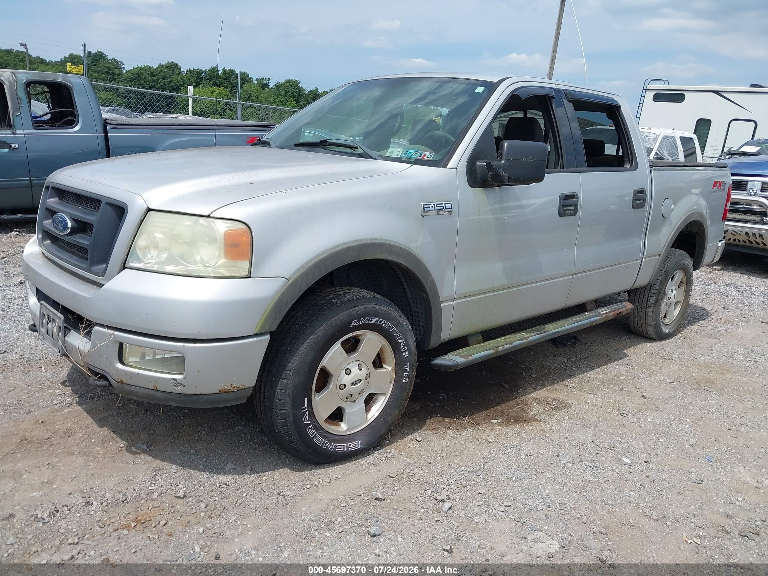 2004 Ford F-150 Fx4/lariat/xlt Silver vin: 1FTPW14554KC37134
