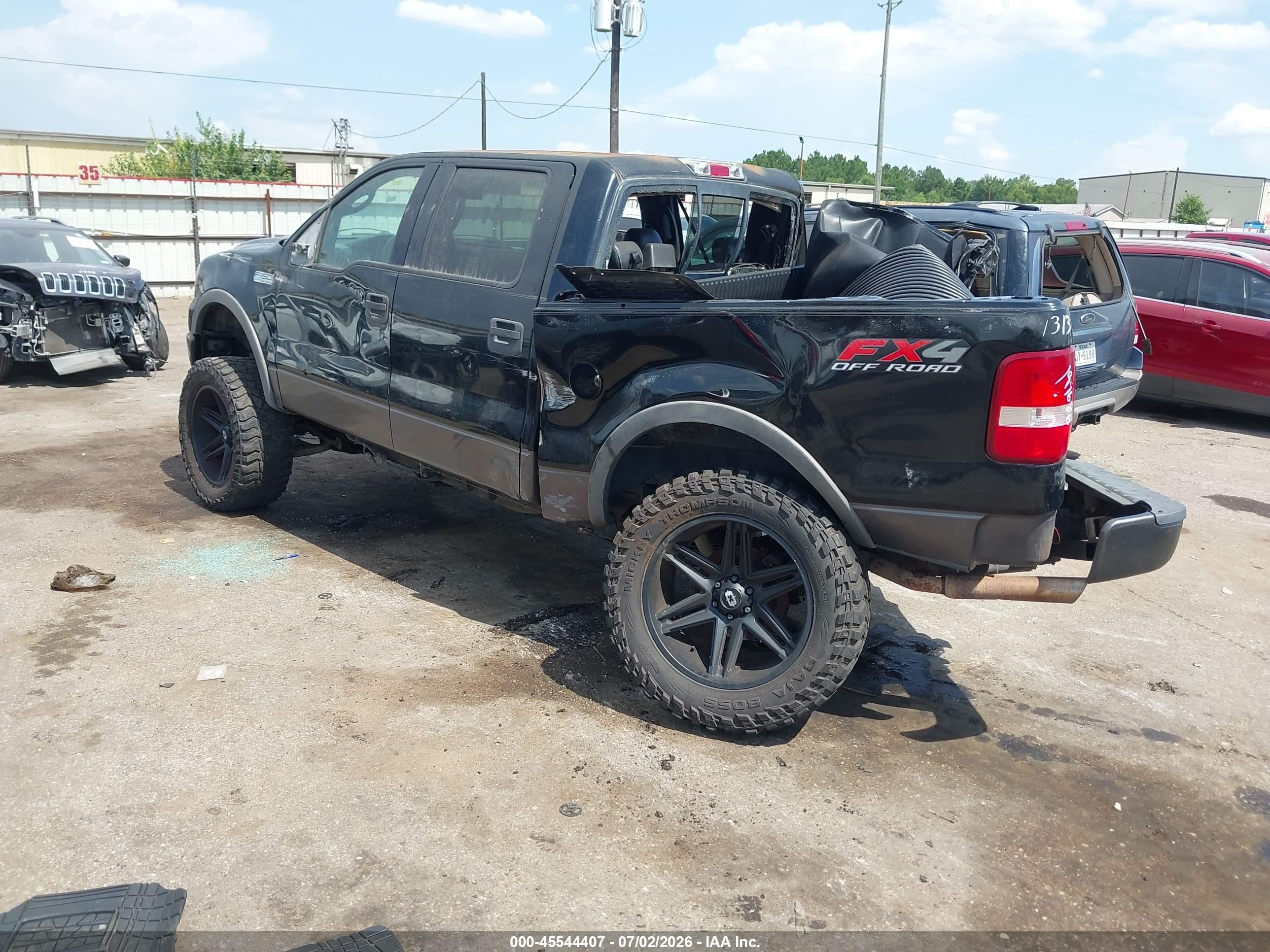 2004 Ford F-150 Fx4/lariat/xlt Black vin: 1FTPW14554KC57562