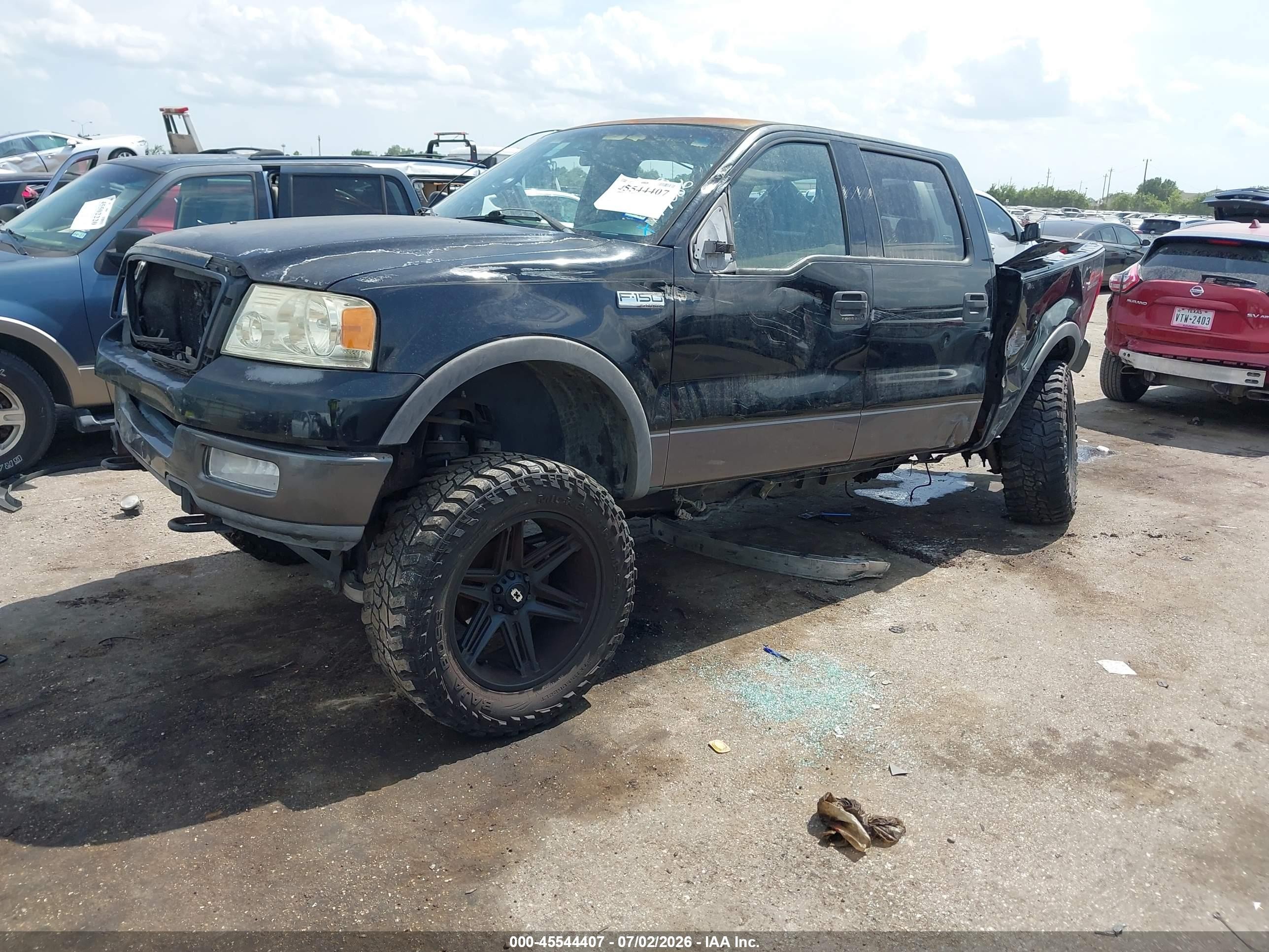 2004 Ford F-150 Fx4/lariat/xlt Black vin: 1FTPW14554KC57562