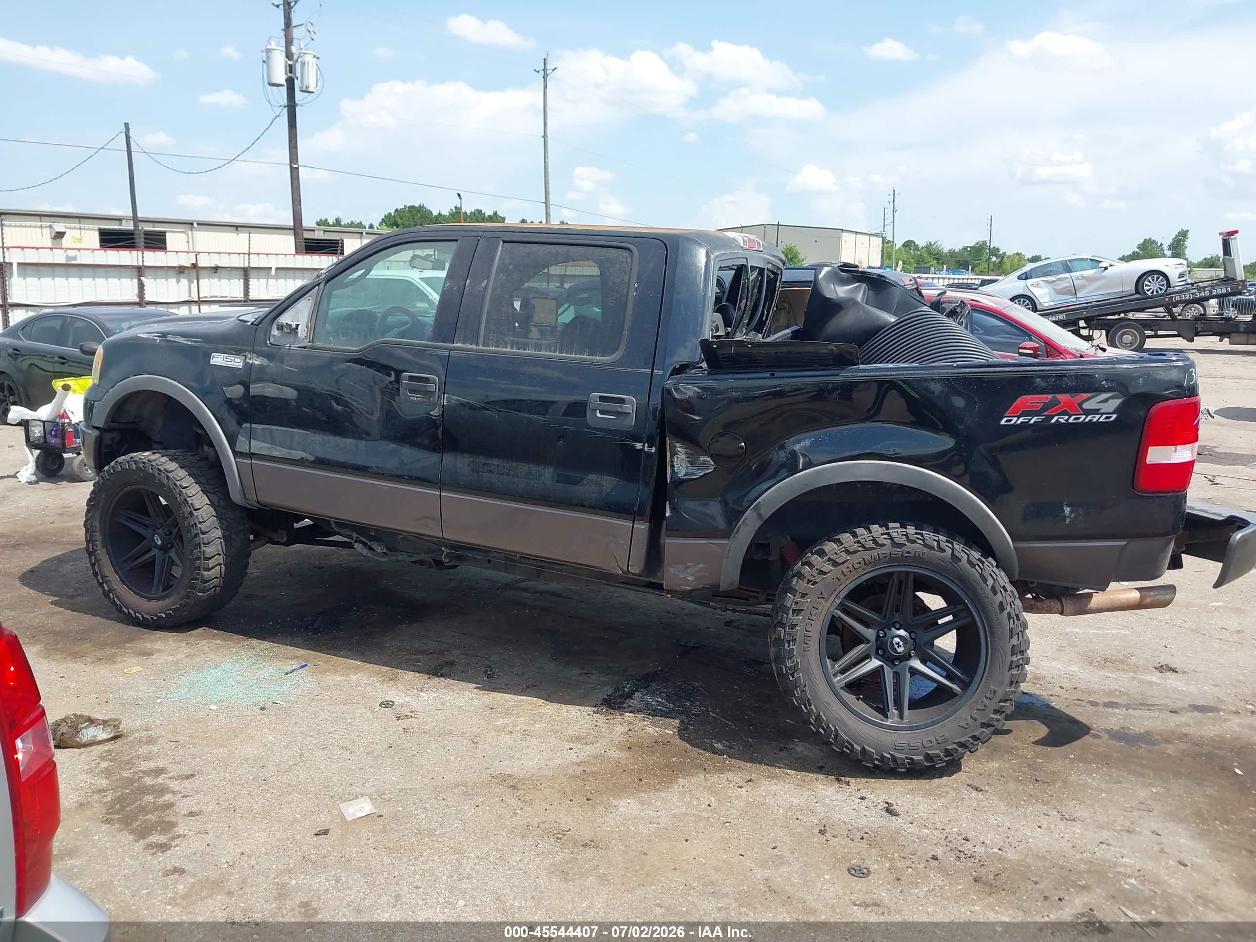 2004 Ford F-150 Fx4/lariat/xlt Black vin: 1FTPW14554KC57562