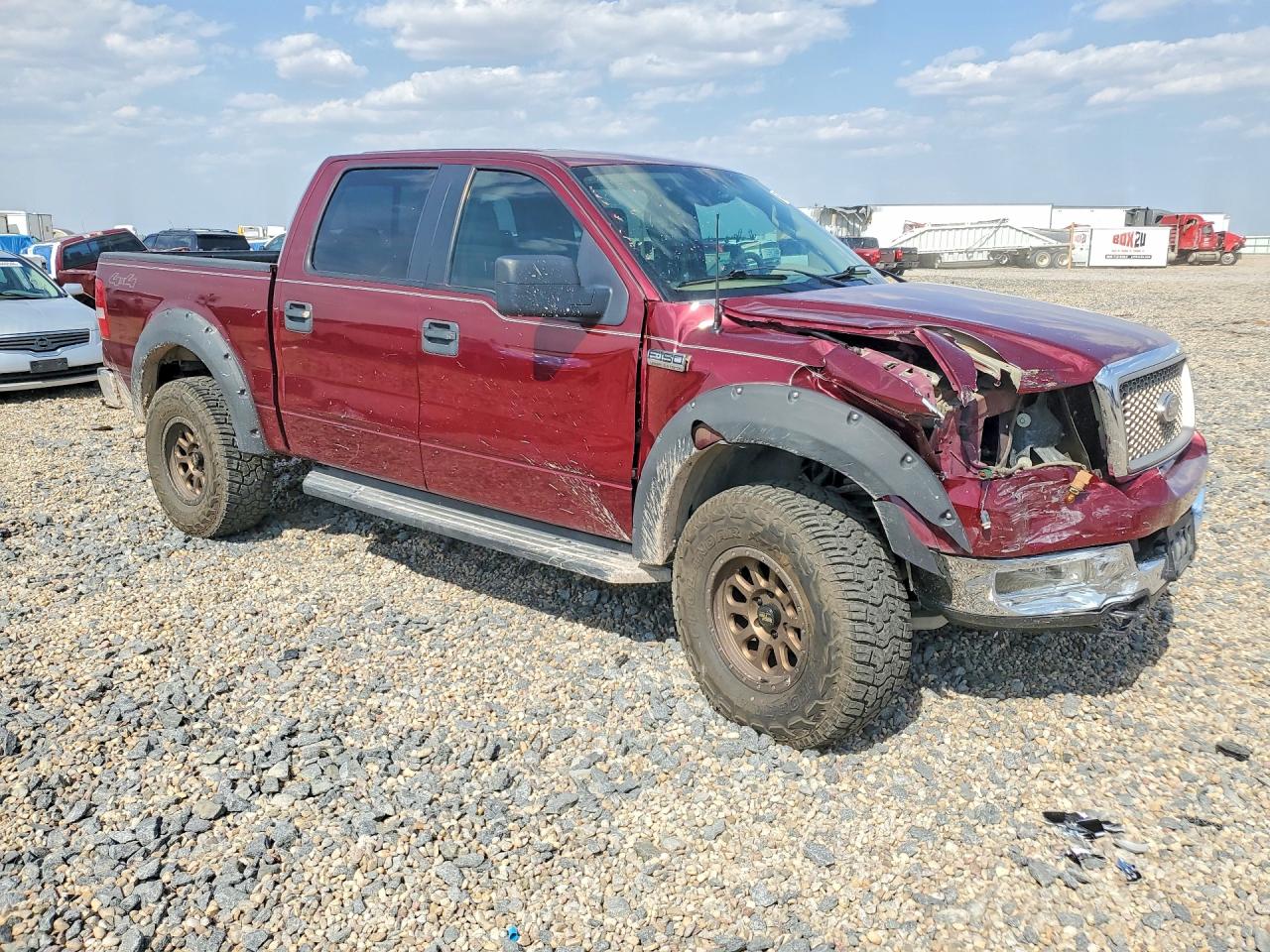 2005 Ford F150 Supercrew Maroon vin: 1FTPW14555FA75564