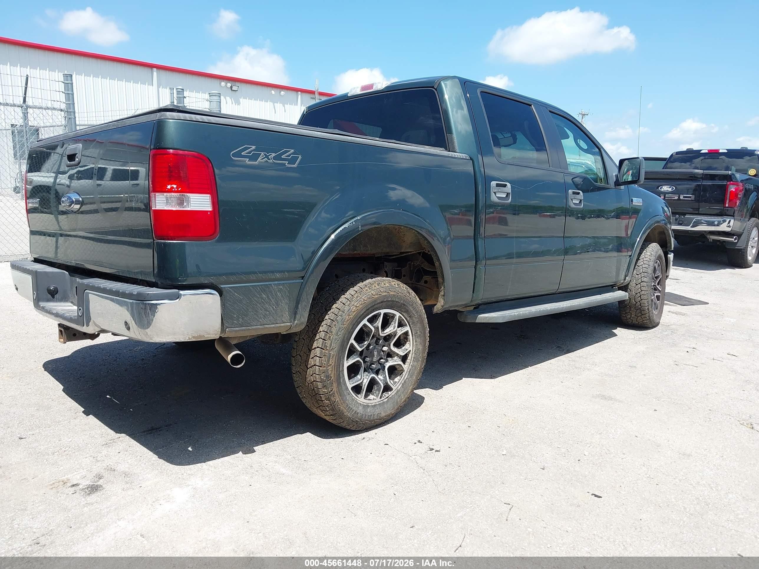 2005 Ford F-150 Fx4/lariat/xlt Green vin: 1FTPW14555FB18929