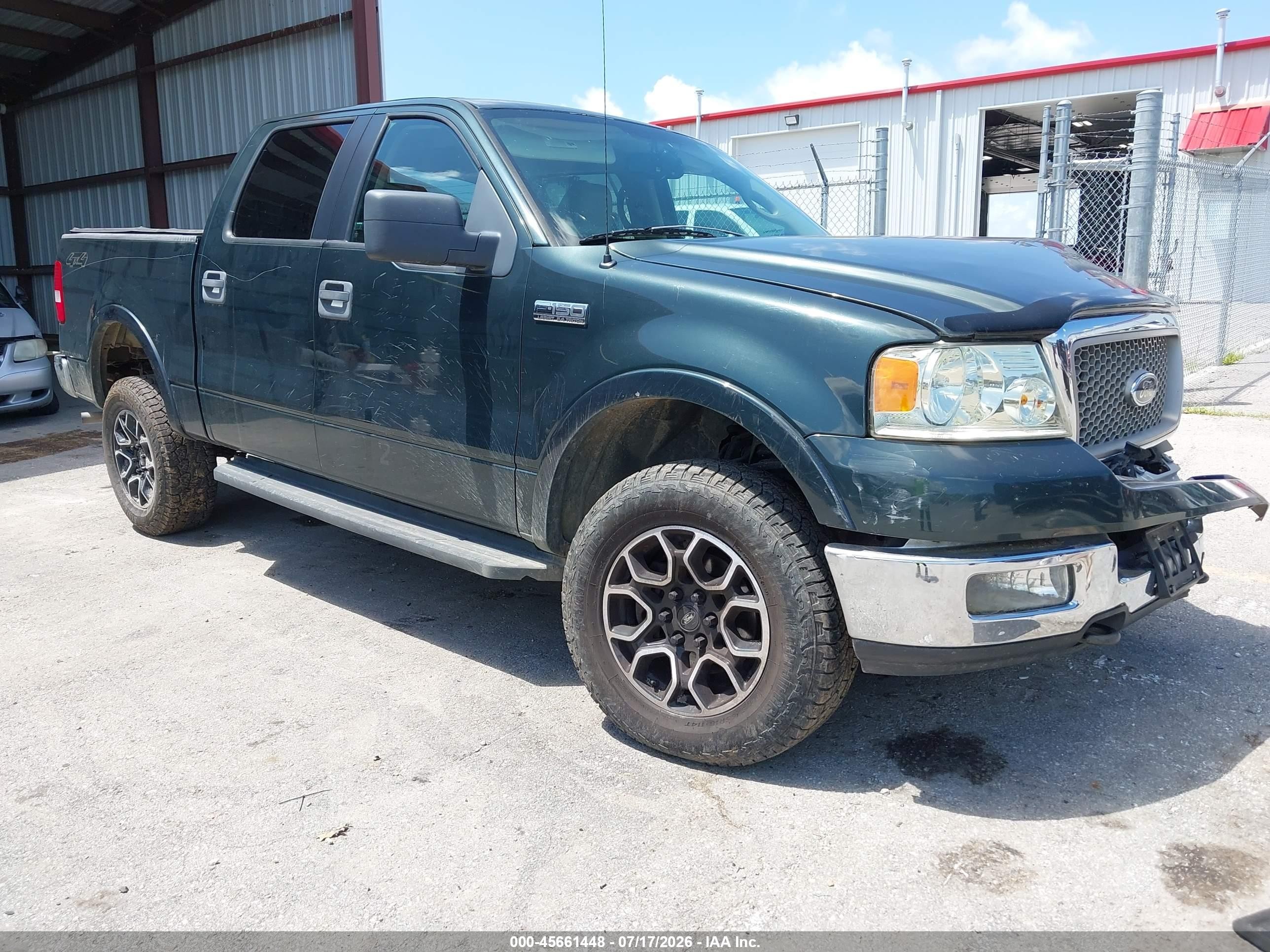 2005 Ford F-150 Fx4/lariat/xlt Green vin: 1FTPW14555FB18929