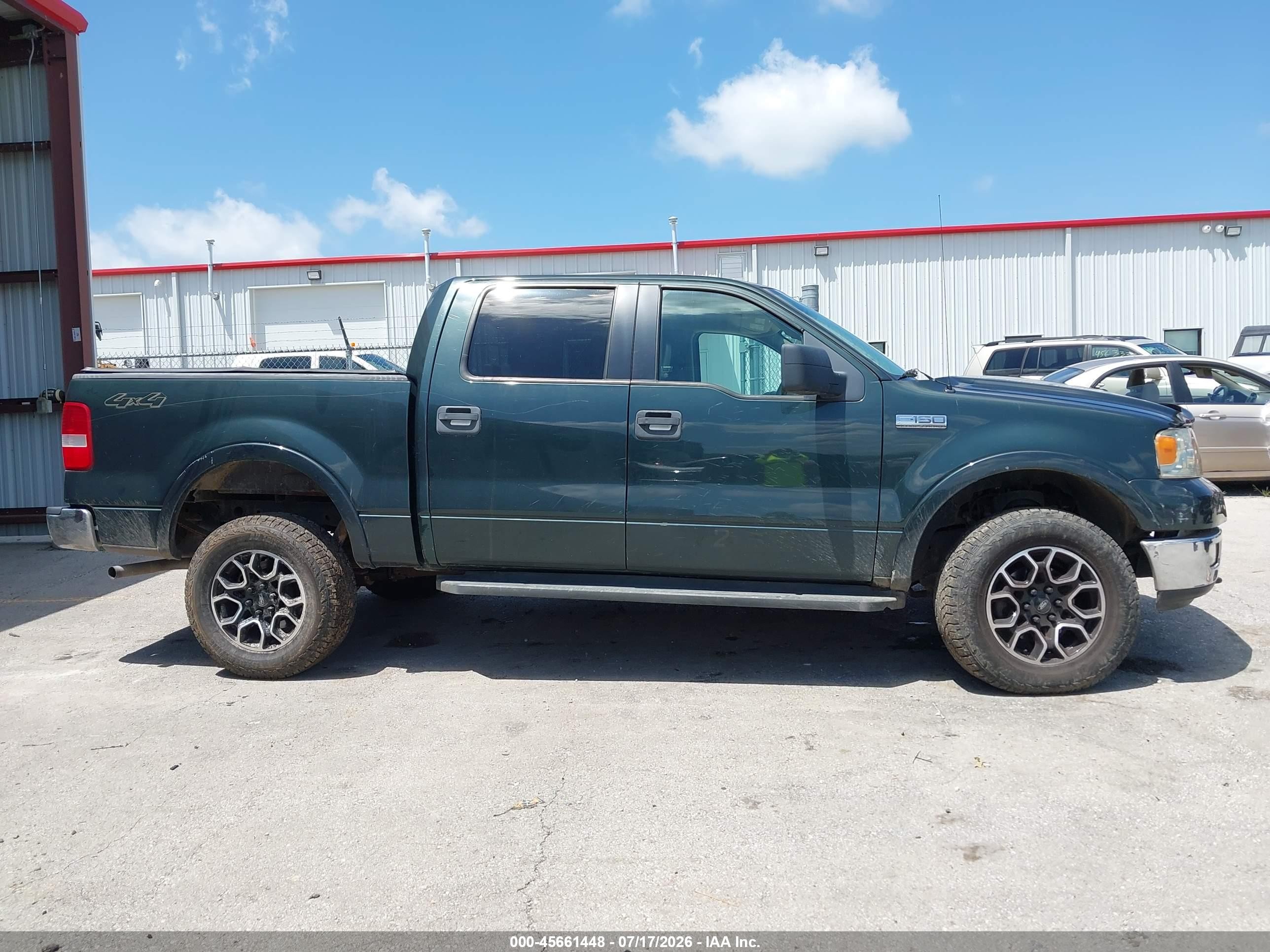 2005 Ford F-150 Fx4/lariat/xlt Green vin: 1FTPW14555FB18929