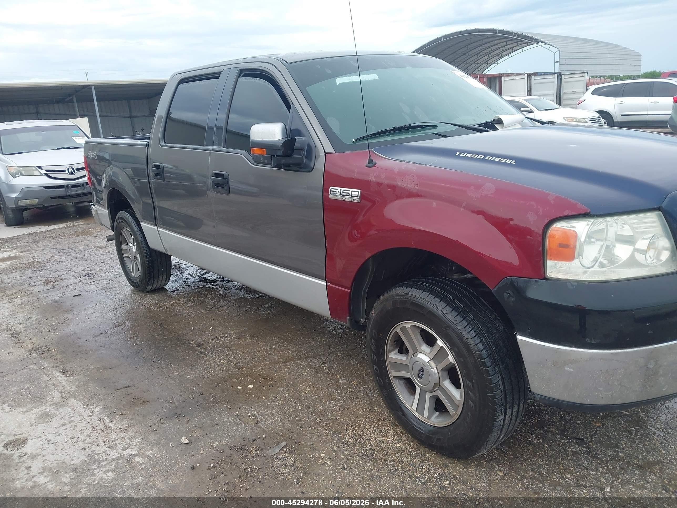 2005 Ford F-150 Fx4/lariat/xlt Gray vin: 1FTPW14555FB55608