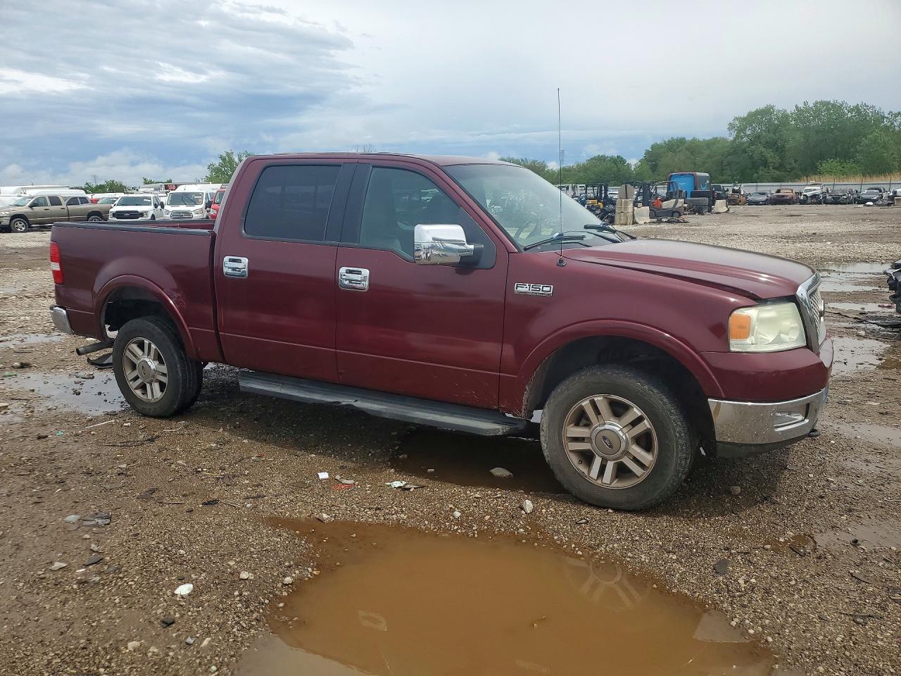 2005 Ford F150 Supercrew Maroon vin: 1FTPW14555KE04917