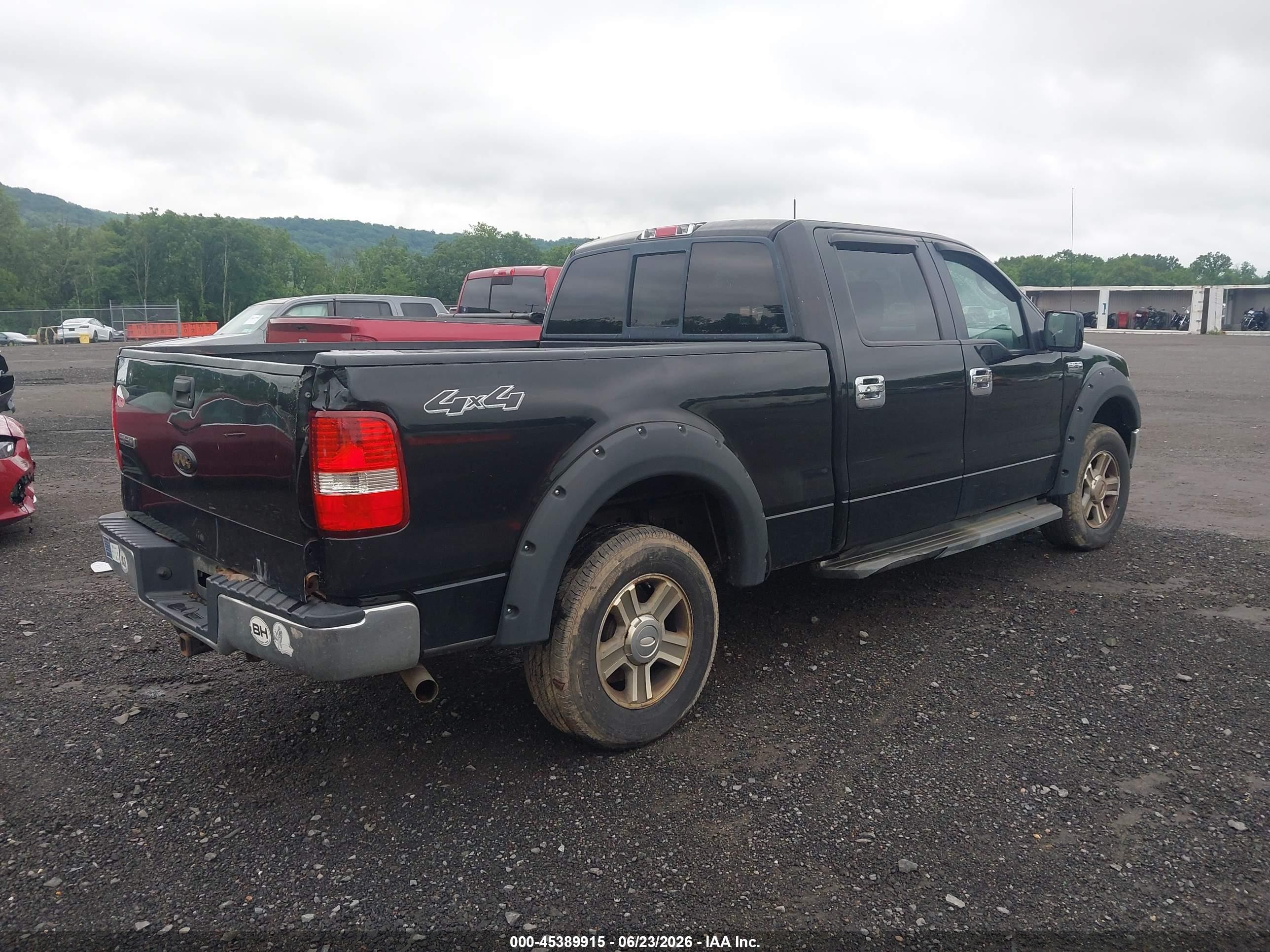 2008 Ford F150 Supercrew Black vin: 1FTPW14558FC23247