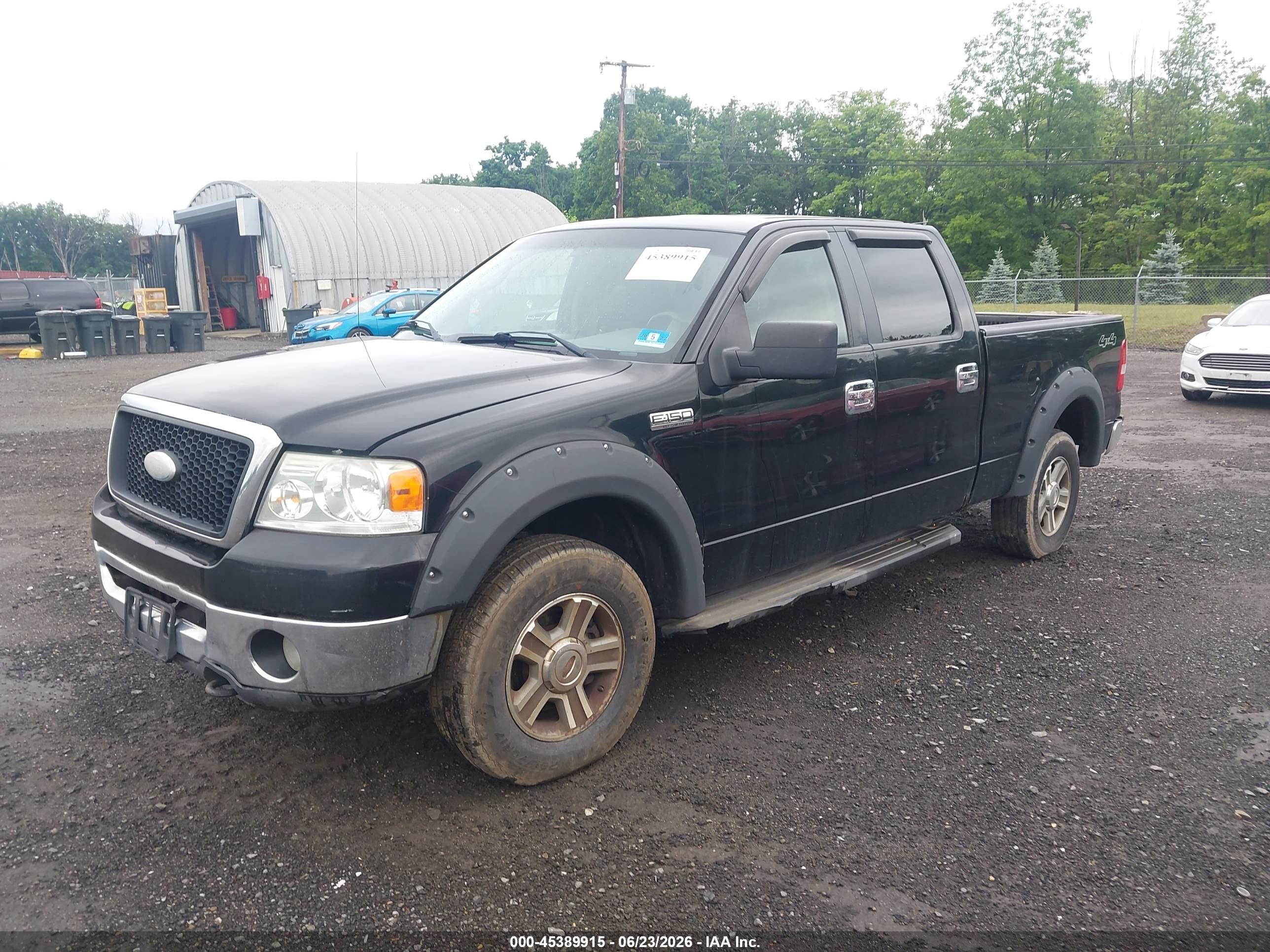 2008 Ford F150 Supercrew Black vin: 1FTPW14558FC23247