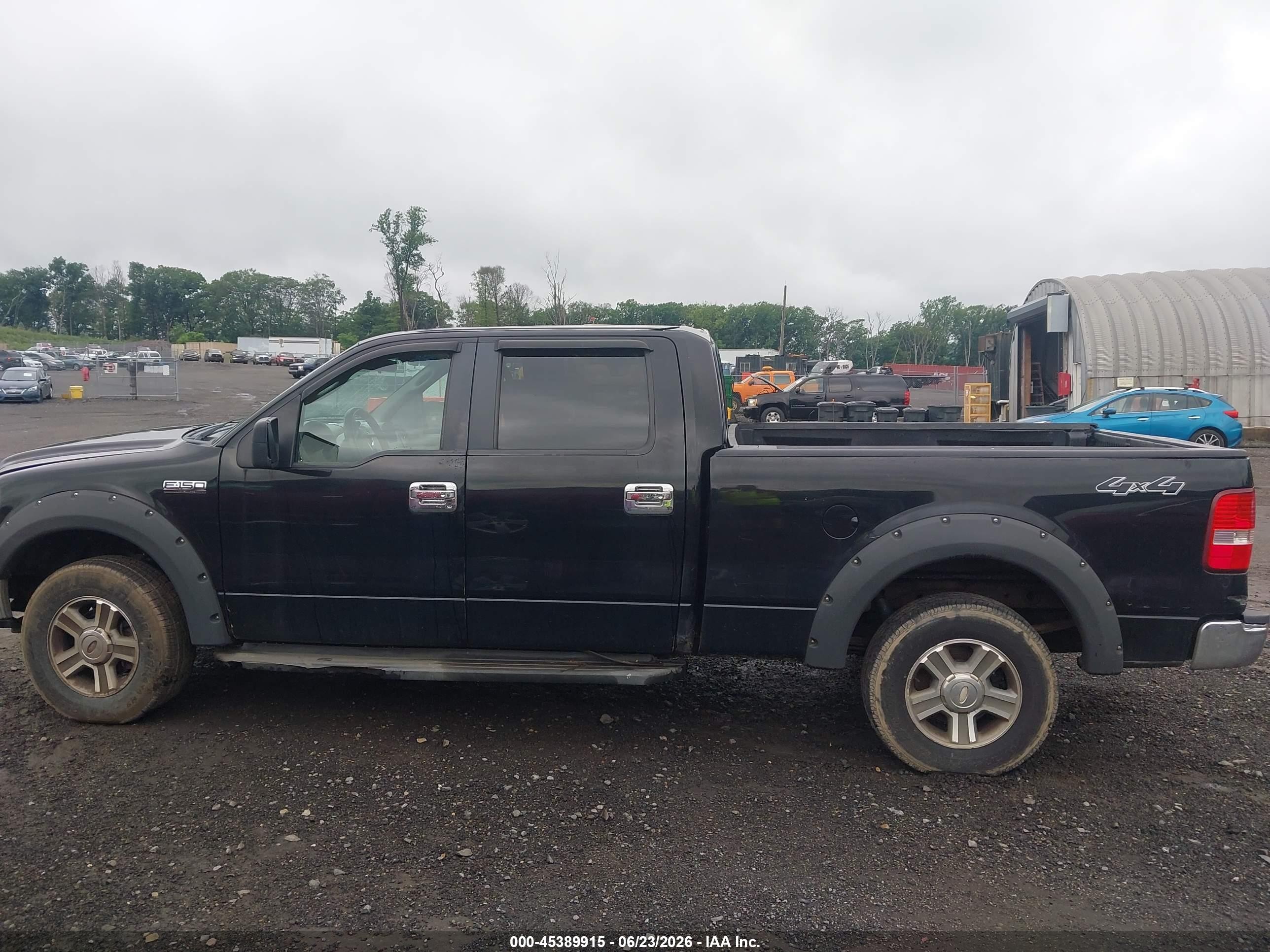 2008 Ford F150 Supercrew Black vin: 1FTPW14558FC23247