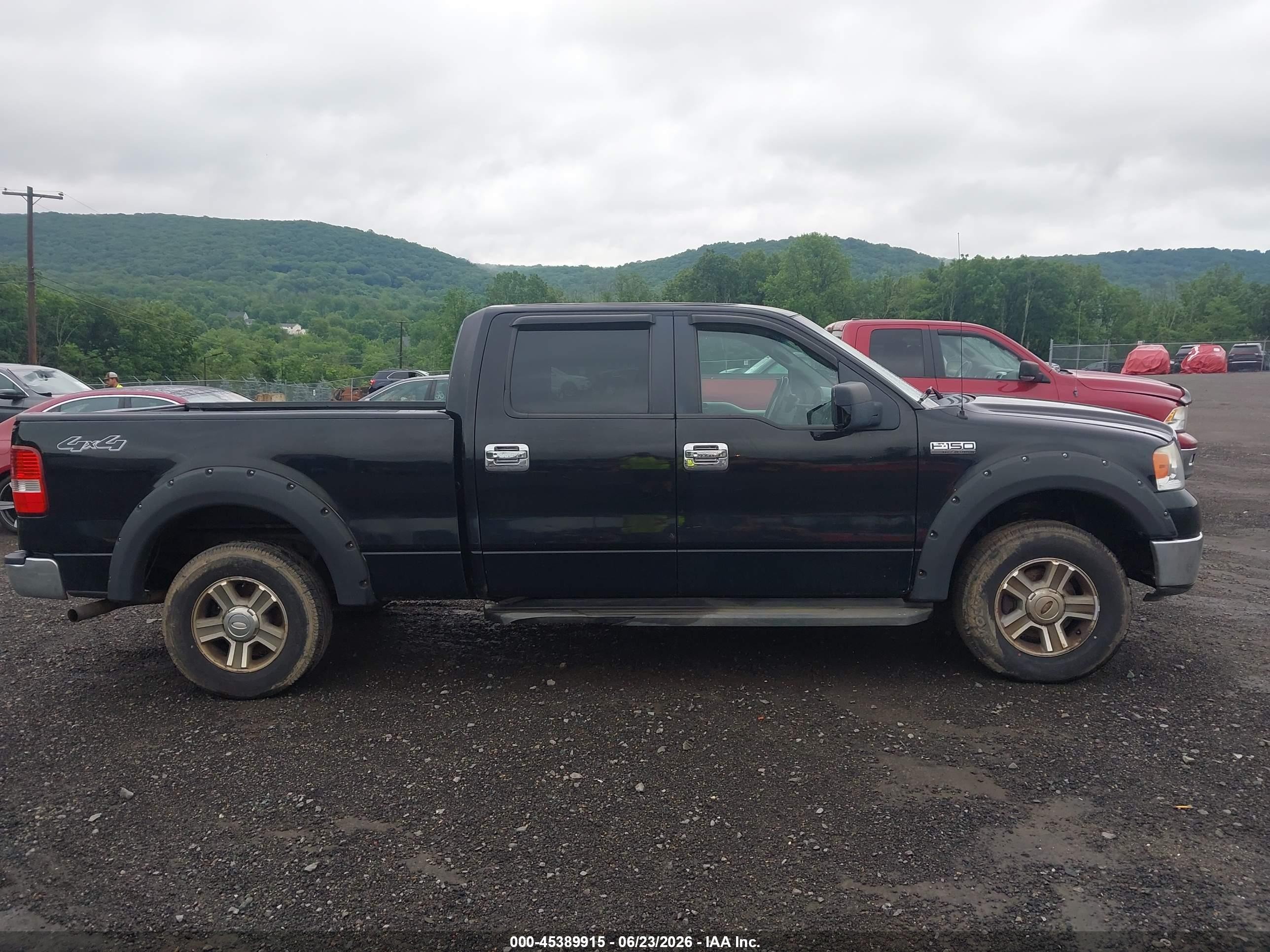 2008 Ford F150 Supercrew Black vin: 1FTPW14558FC23247