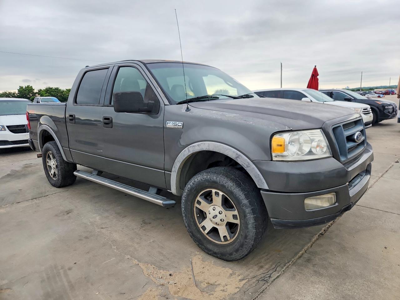 2004 Ford F150 Supercrew Gray vin: 1FTPW14564KB01207
