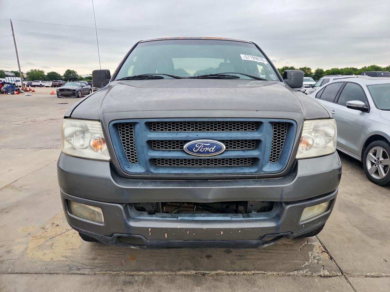 2004 Ford F150 Supercrew Gray vin: 1FTPW14564KB01207