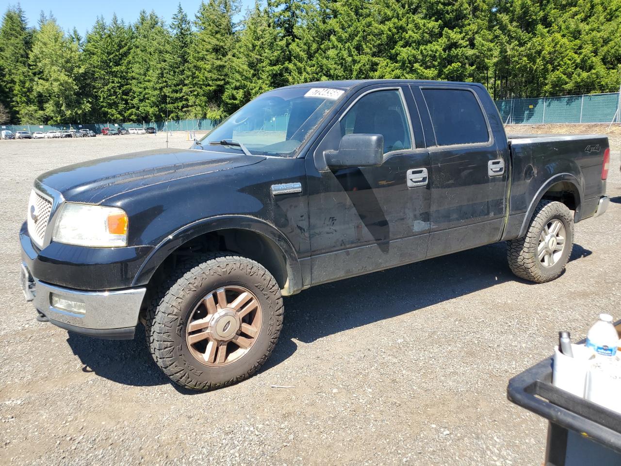 2004 Ford F150 Supercrew Черный vin: 1FTPW14564KC84284 Damage: Left Front Fender, Heavy Scratch, 1 To 2 Inches