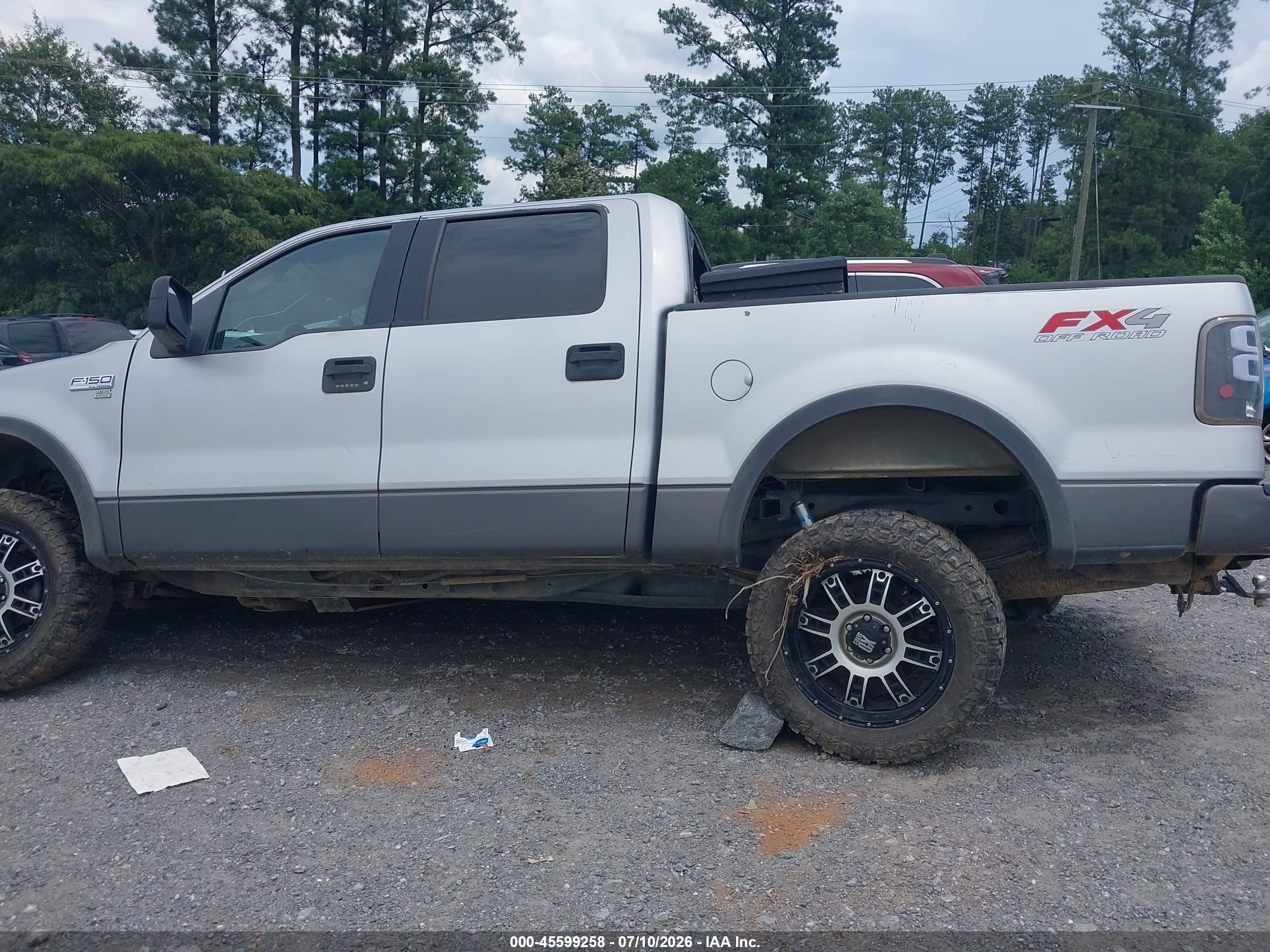 2005 Ford F-150 Fx4/lariat/xlt Silver vin: 1FTPW14565FA59504