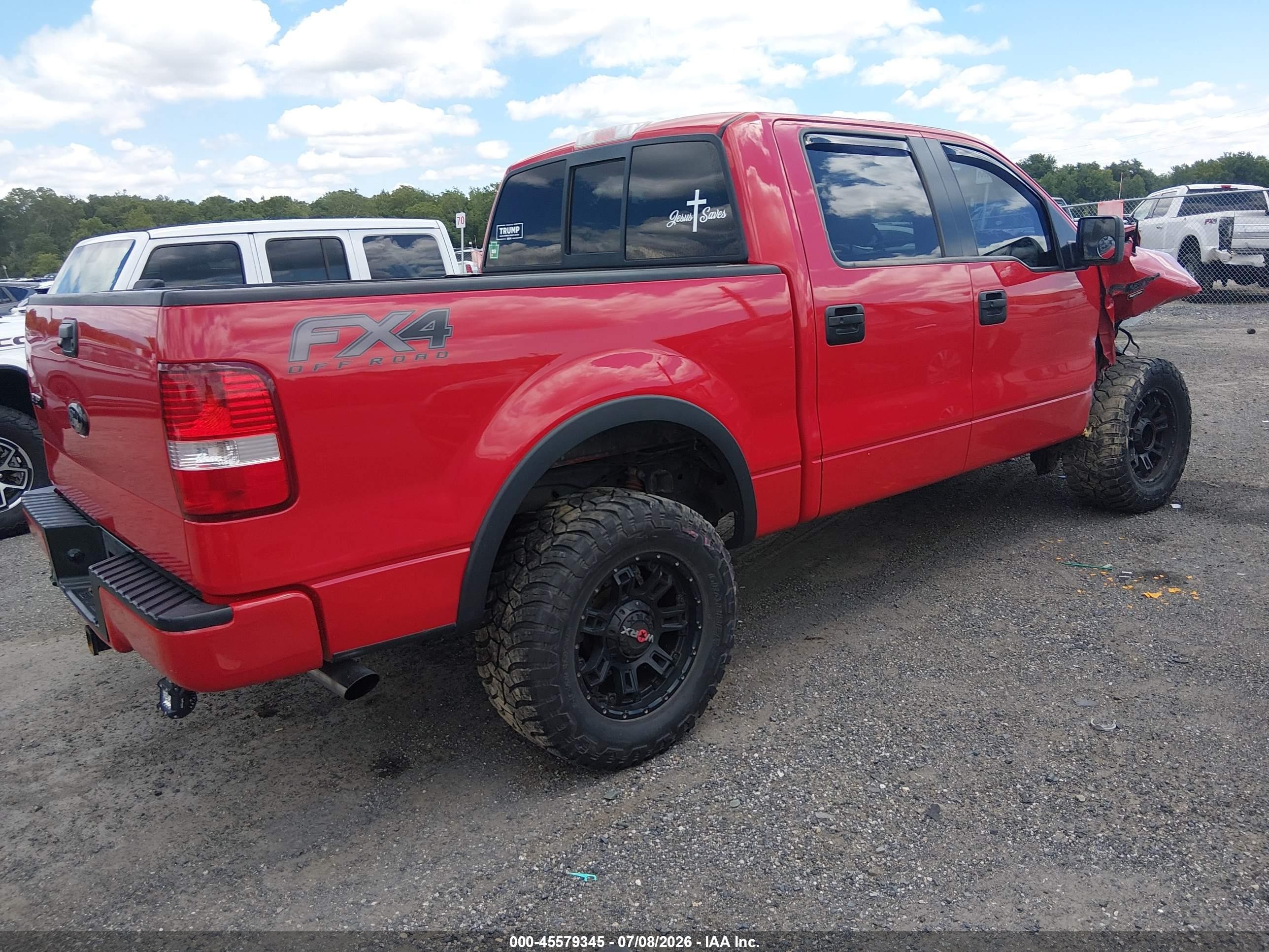 2005 Ford F-150 Fx4/lariat/xlt Red vin: 1FTPW14565KE99083