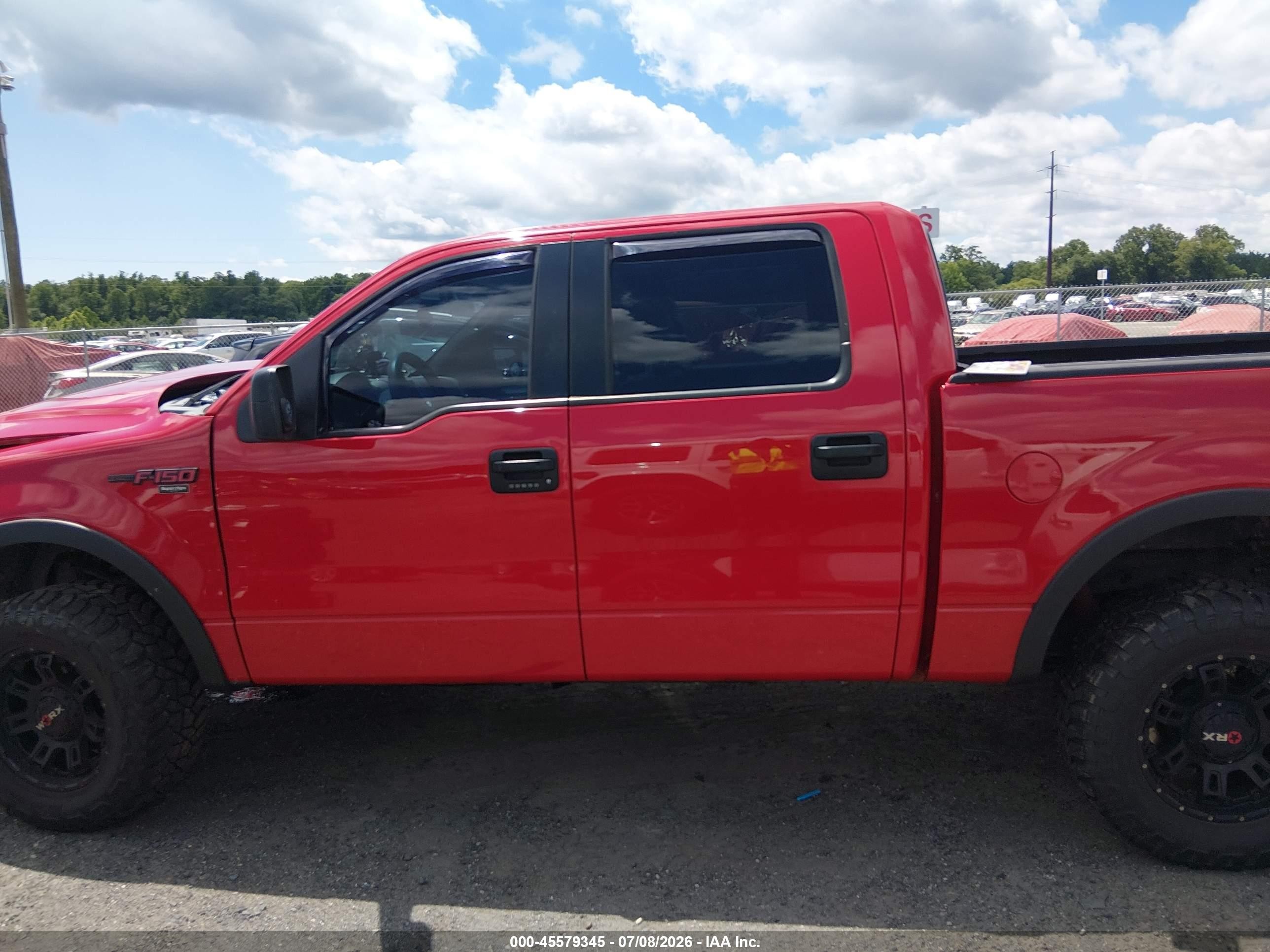 2005 Ford F-150 Fx4/lariat/xlt Red vin: 1FTPW14565KE99083
