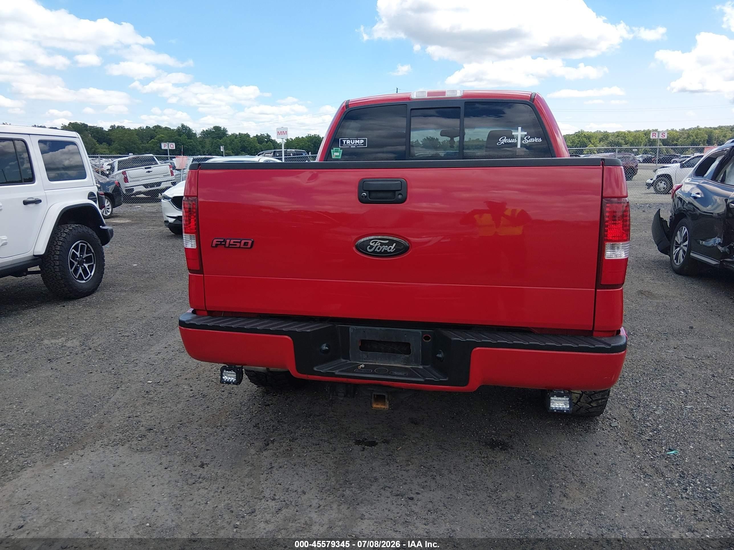 2005 Ford F-150 Fx4/lariat/xlt Red vin: 1FTPW14565KE99083