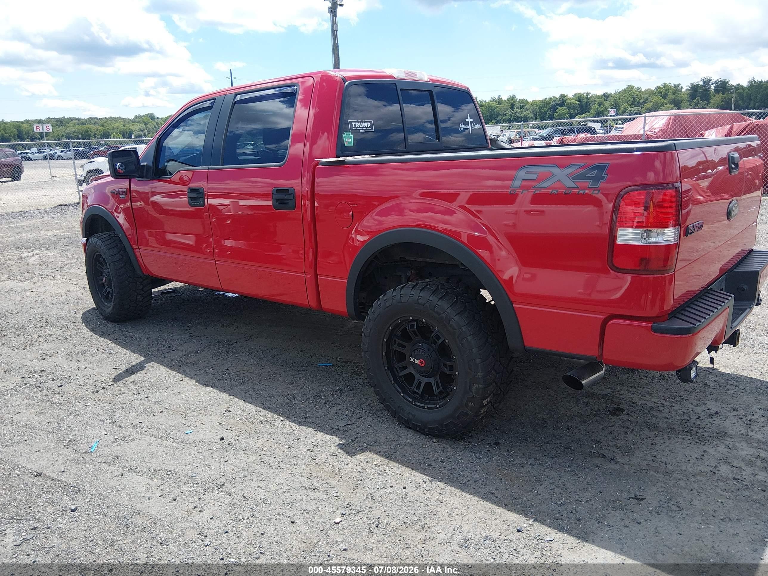 2005 Ford F-150 Fx4/lariat/xlt Red vin: 1FTPW14565KE99083