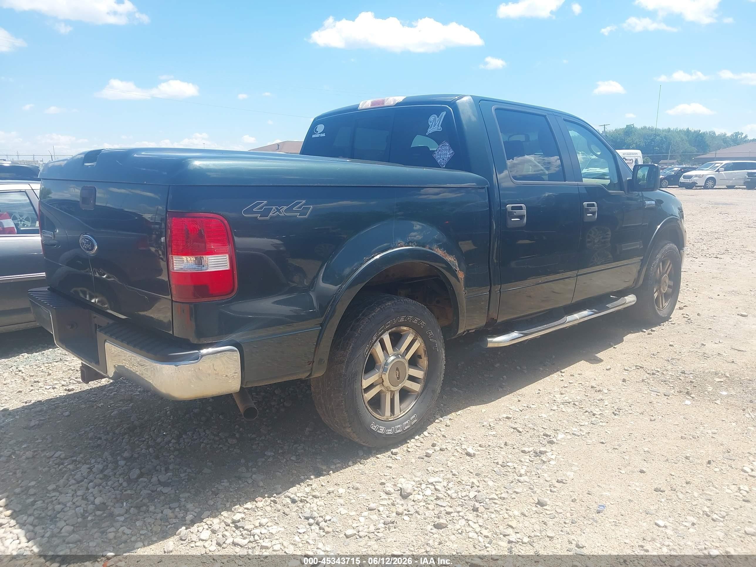 2005 Ford F-150 Fx4/lariat/xlt Black vin: 1FTPW14565KF01446
