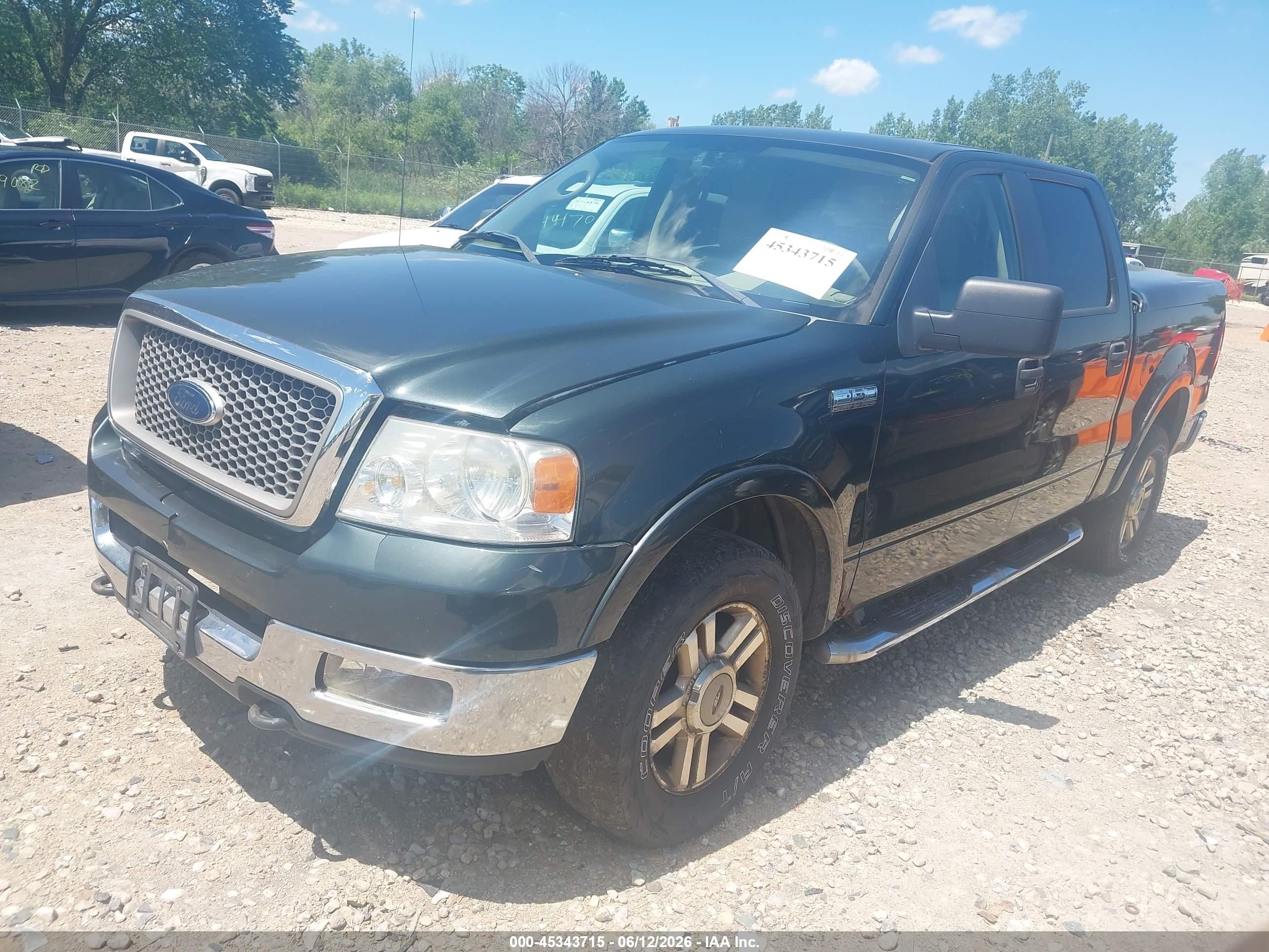 2005 Ford F-150 Fx4/lariat/xlt Black vin: 1FTPW14565KF01446