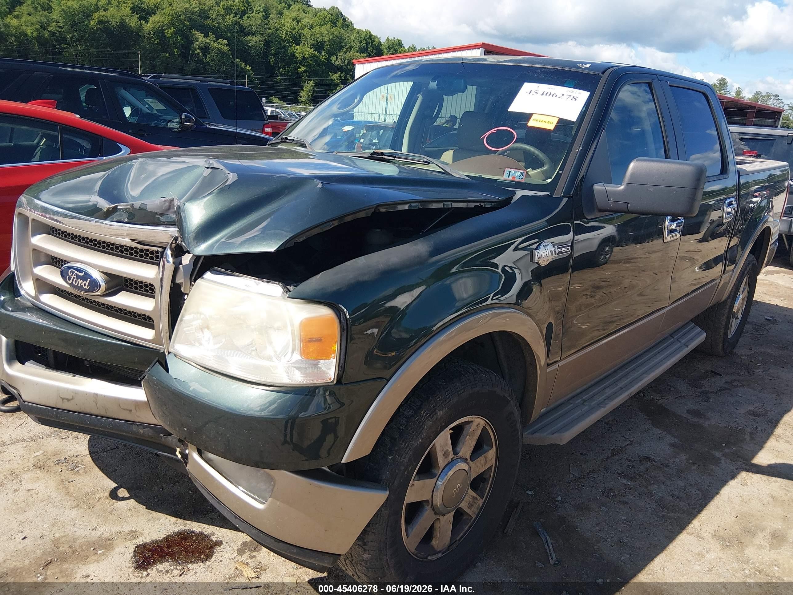 2005 Ford F-150 Fx4/lariat/xlt Зеленый vin: 1FTPW14565KF16142