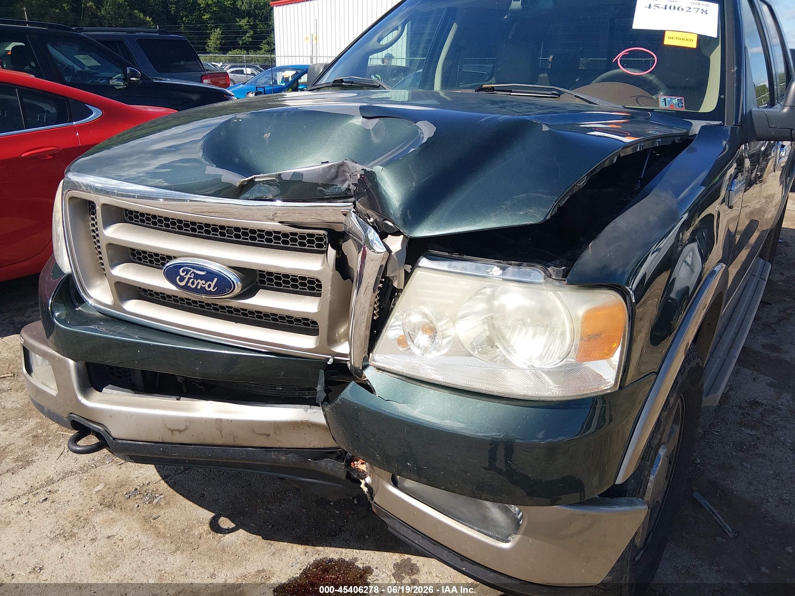 2005 Ford F-150 Fx4/lariat/xlt Зеленый vin: 1FTPW14565KF16142