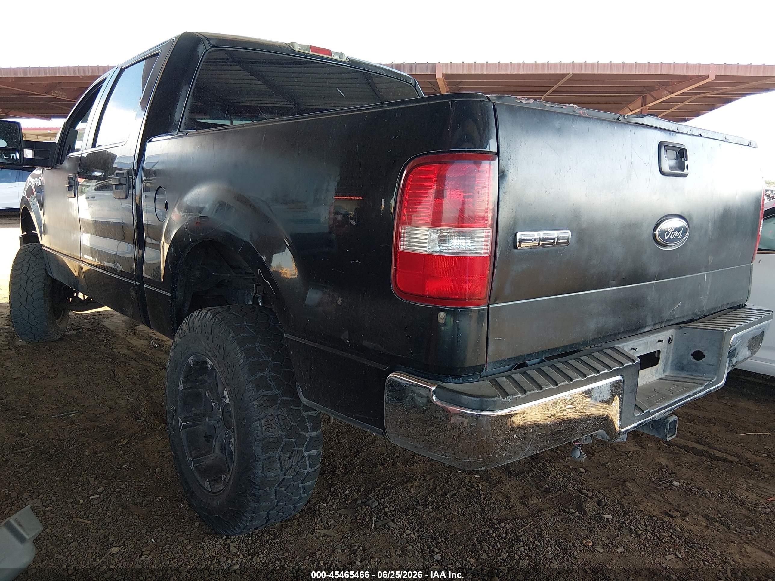 2006 Ford F-150 Fx4/lariat/xlt Black vin: 1FTPW14566KB04319