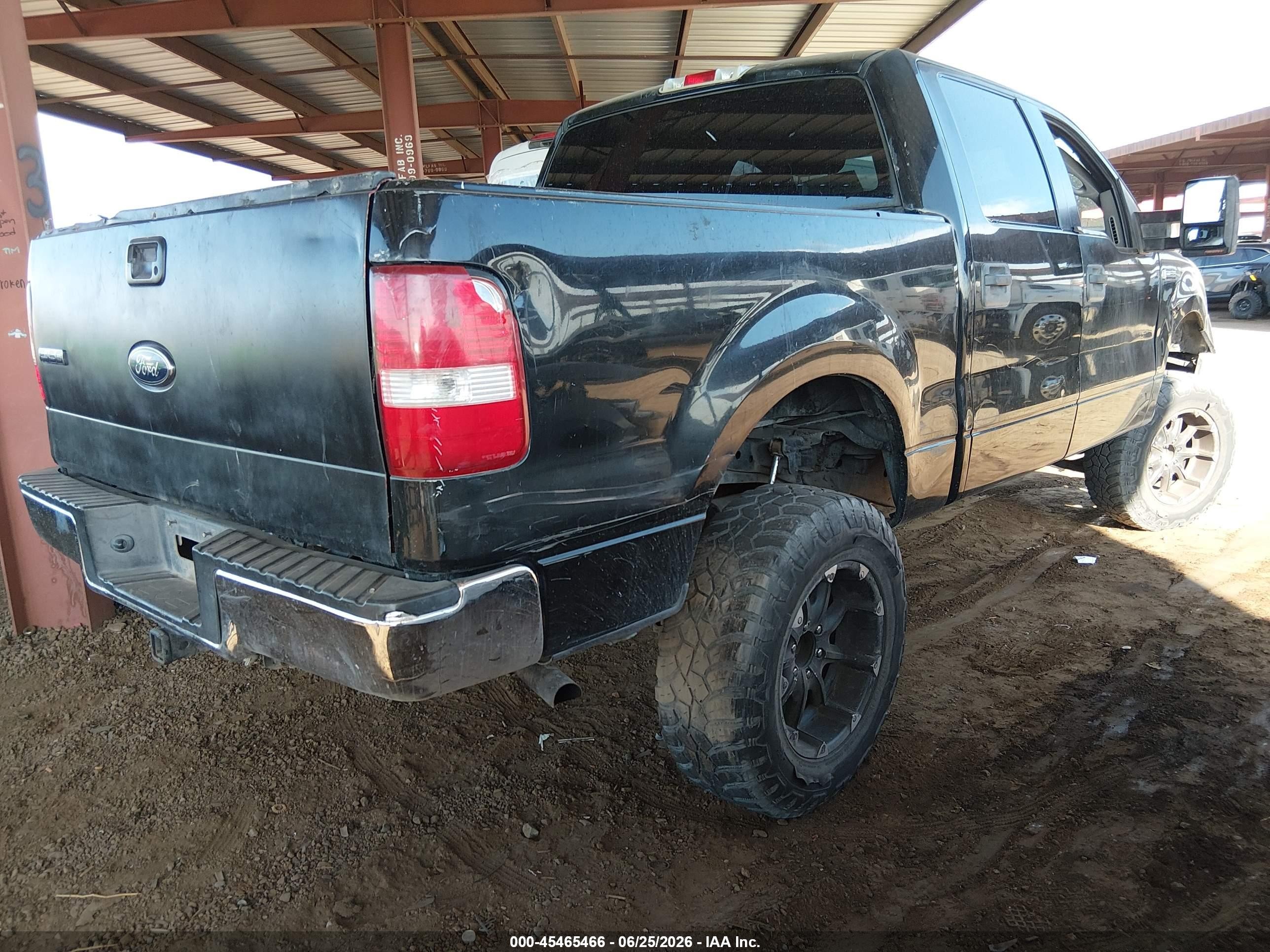 2006 Ford F-150 Fx4/lariat/xlt Black vin: 1FTPW14566KB04319