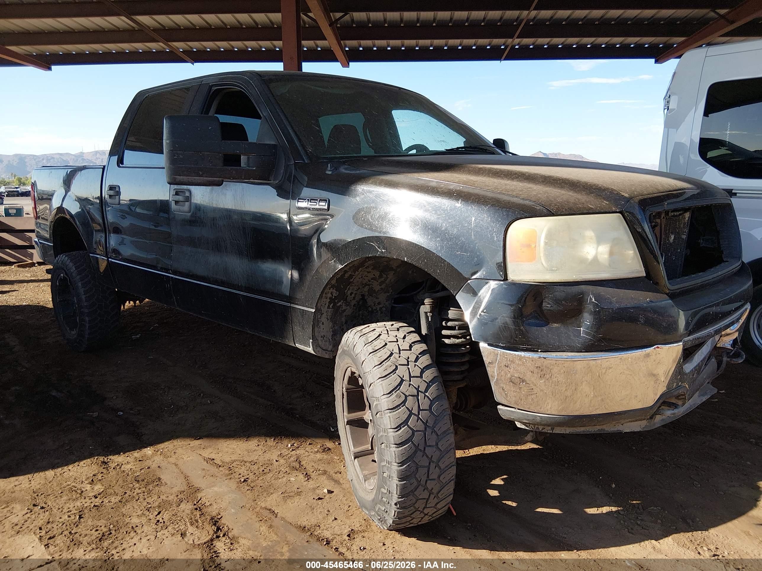 2006 Ford F-150 Fx4/lariat/xlt Black vin: 1FTPW14566KB04319