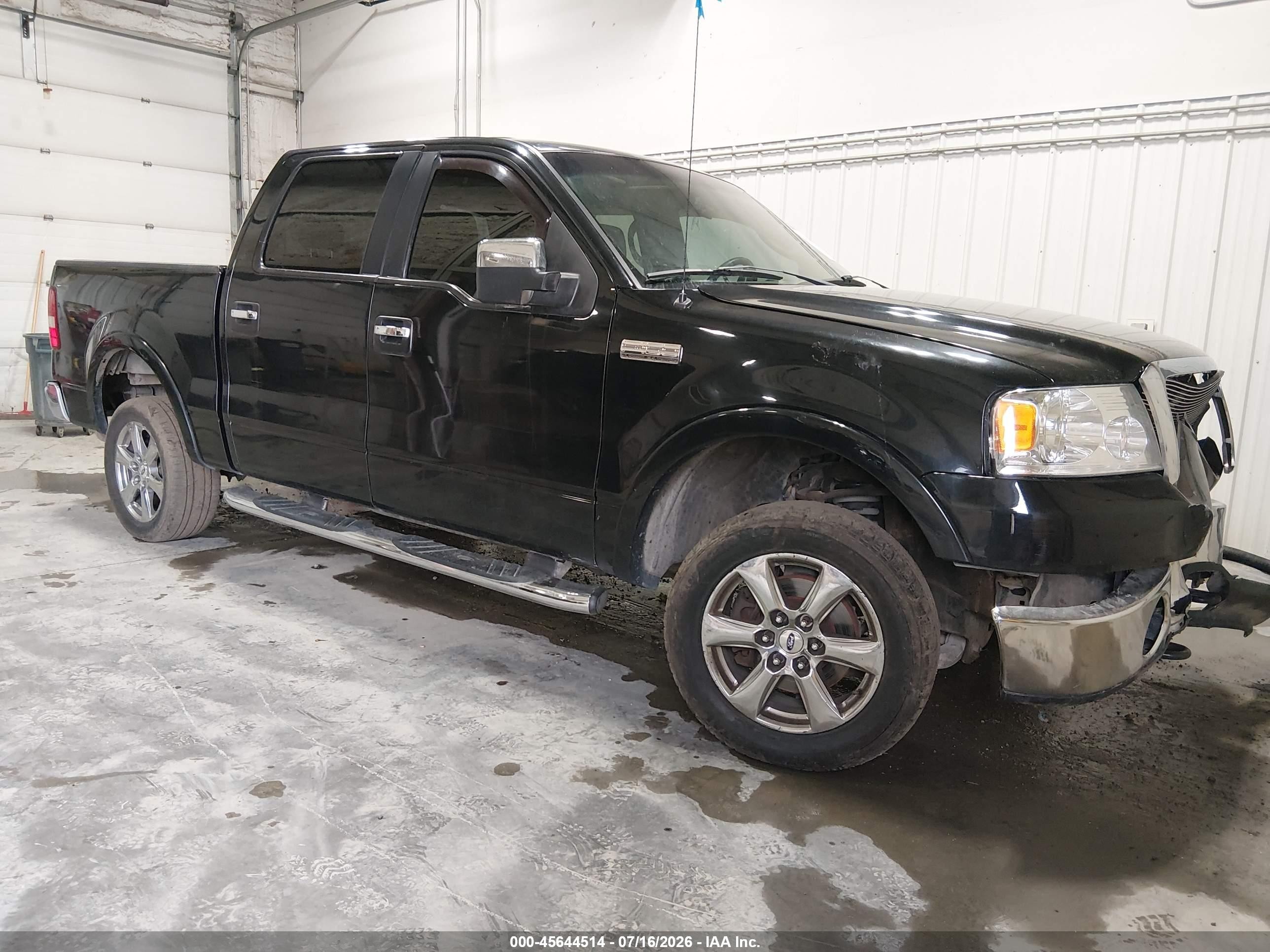 2006 Ford F150 Supercrew Black vin: 1FTPW14566KB85497