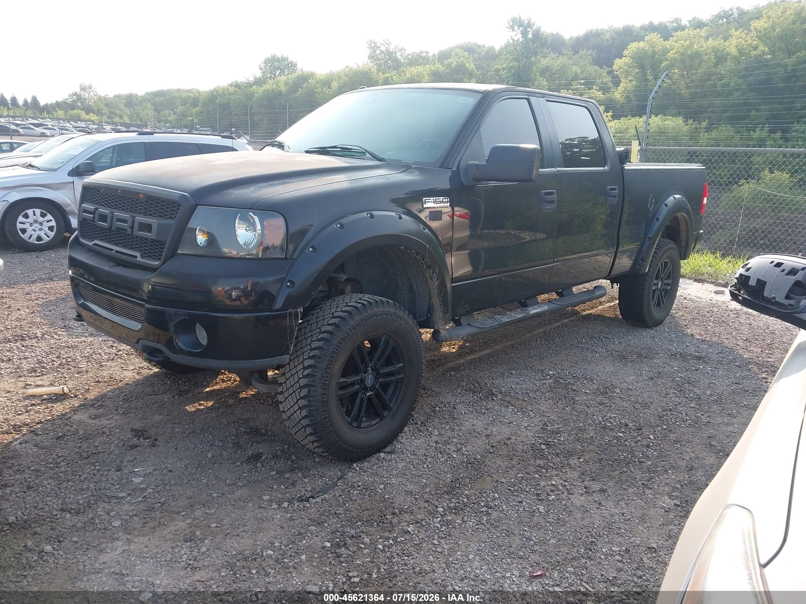 2006 Ford F-150 Fx4/lariat/xlt Black vin: 1FTPW14566KD53218