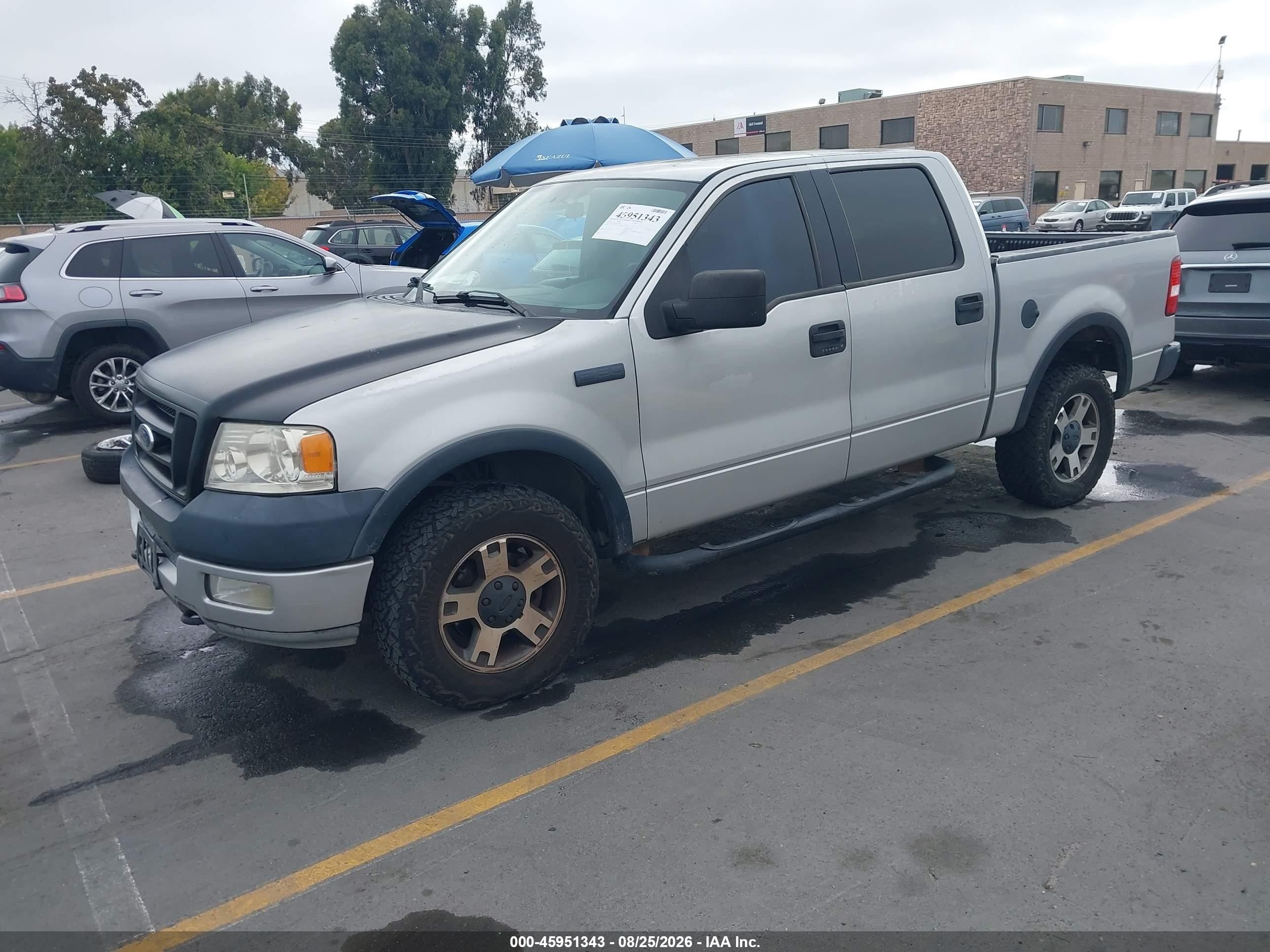 2004 Ford F-150 Fx4/lariat/xlt Gray vin: 1FTPW14574KA06154