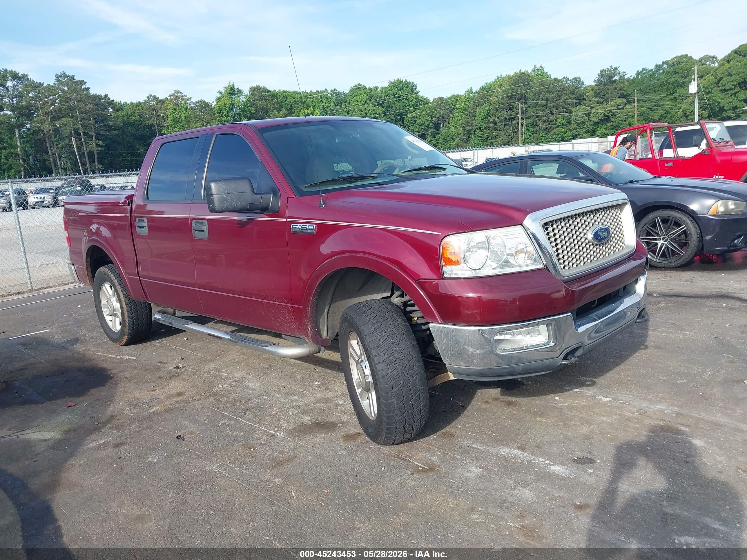 2004 Ford F-150 Fx4/lariat/xlt Red vin: 1FTPW14574KB30330