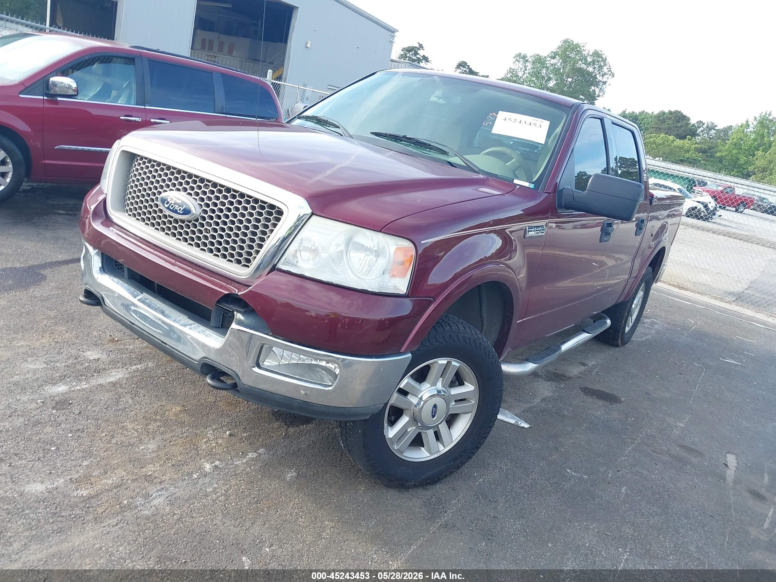 2004 Ford F-150 Fx4/lariat/xlt Red vin: 1FTPW14574KB30330