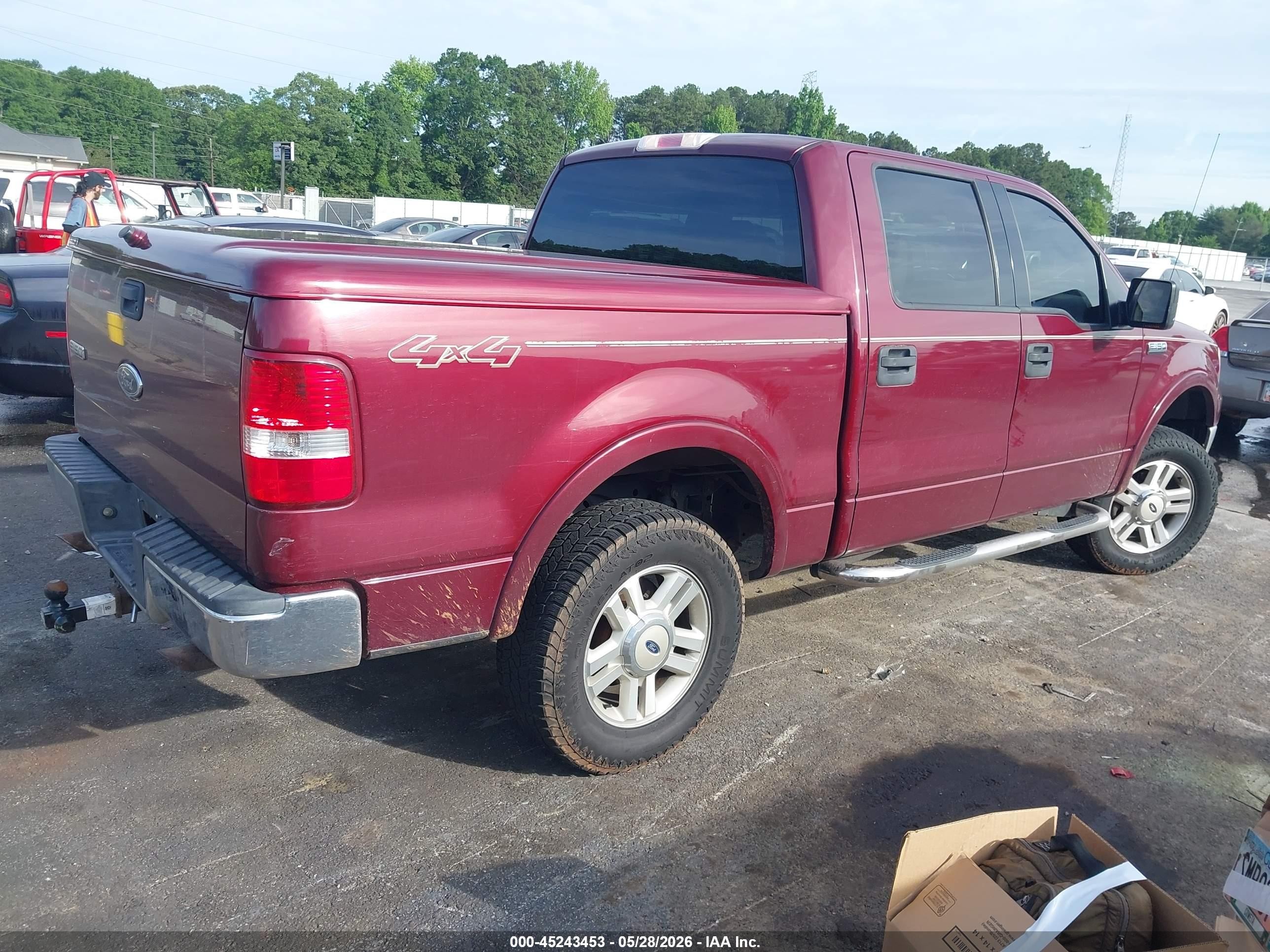 2004 Ford F-150 Fx4/lariat/xlt Red vin: 1FTPW14574KB30330