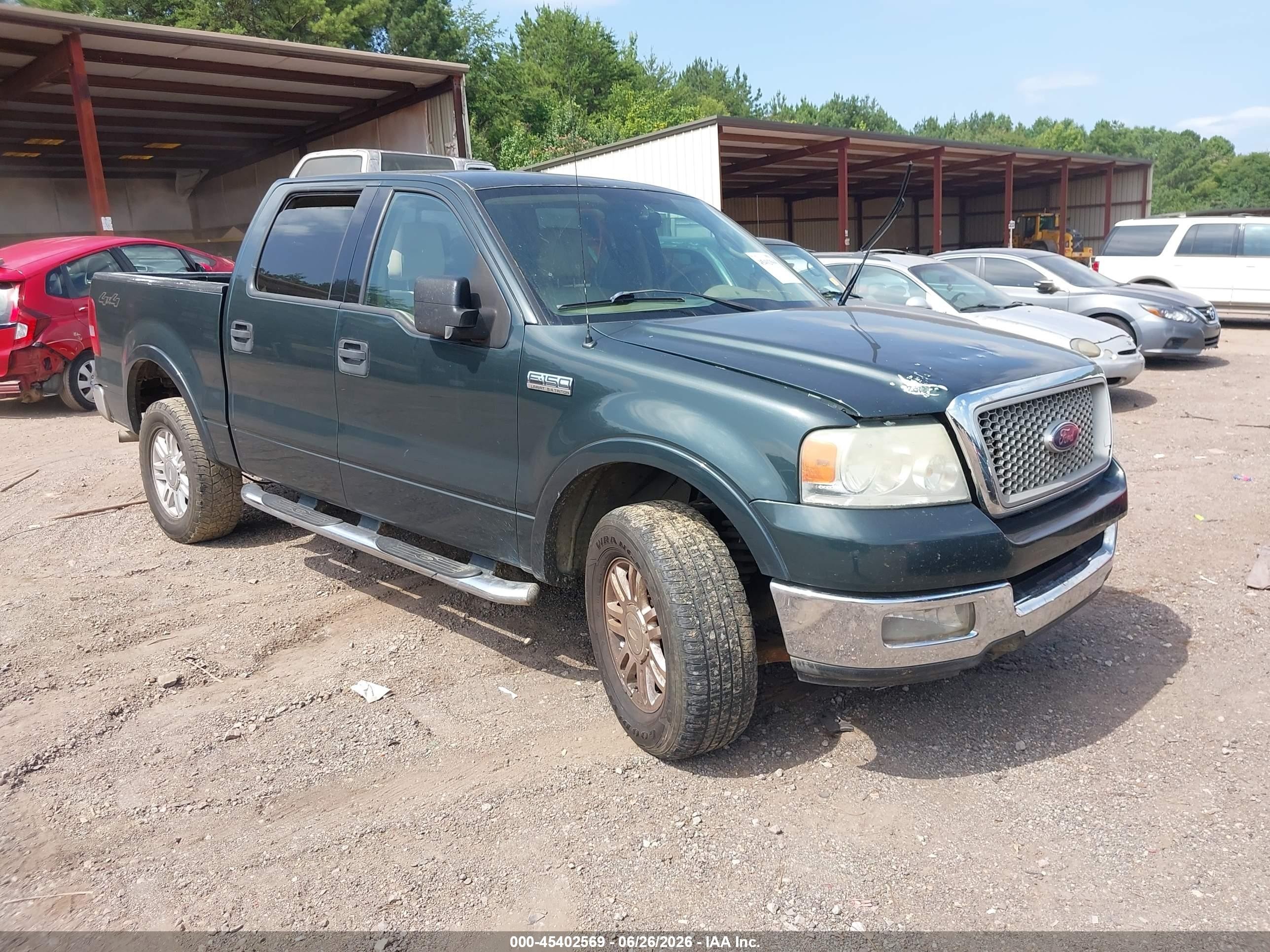 2004 Ford F-150 Fx4/lariat/xlt Green vin: 1FTPW14574KC00005
