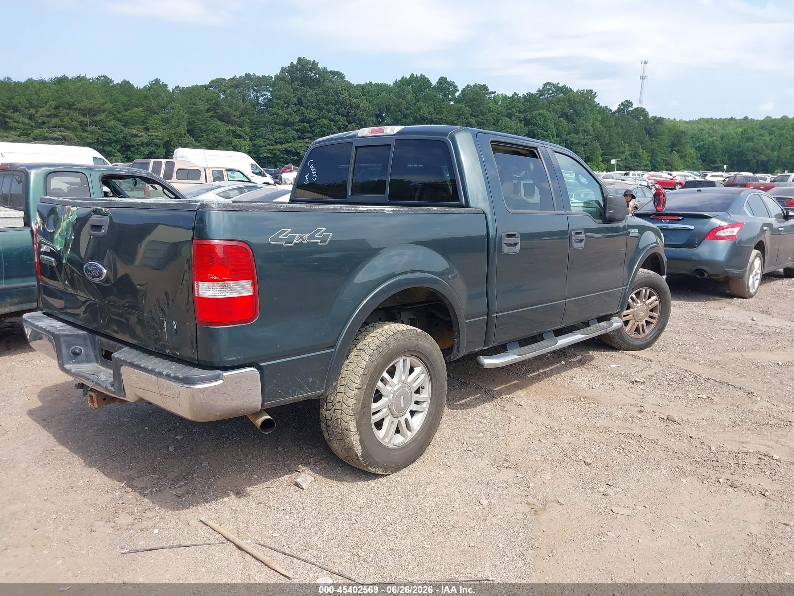 2004 Ford F-150 Fx4/lariat/xlt Green vin: 1FTPW14574KC00005